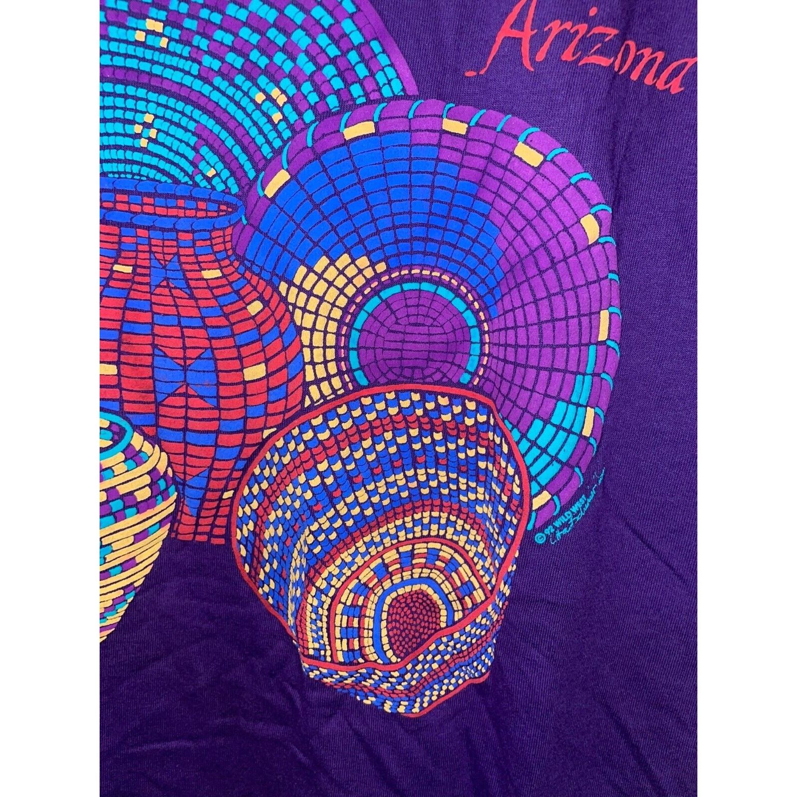 Jerzees Vintage Arizona Native Shirt Tee 90s Southwest Basket M Size US M / EU 48-50 / 2 - 5 Thumbnail