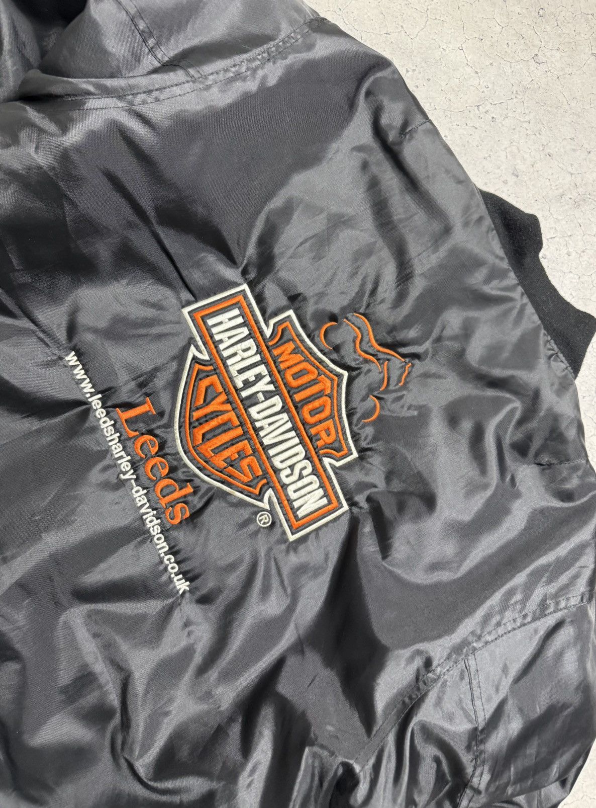 Harley Davidson Harley Motor Davidson Big Logo Black Bomber Jacket Size XL Size US XL / EU 56 / 4 - 11 Thumbnail