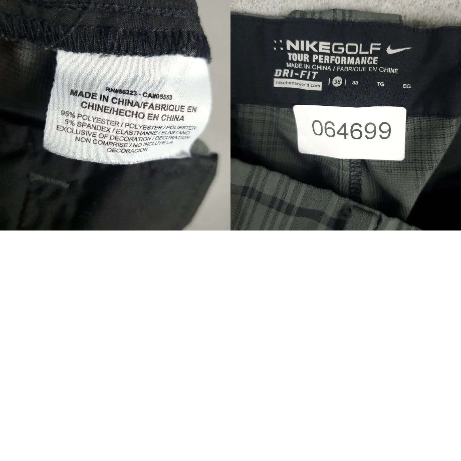 Nike Nike Shorts Mens 38 Gray Plaid Swoosh Golf Dri Fit Casual Flat Front Chino Size US 38 / EU 54 - 8 Thumbnail