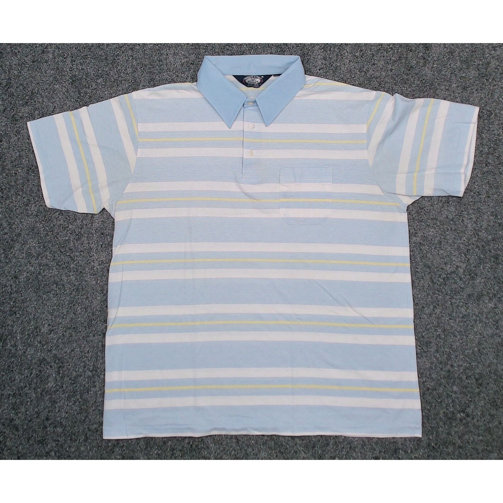 Knightsbridge Vintage Knightsbridge 80s Single Stitch Pastel Striped Polo Size US XL / EU 56 / 4 - 3 Thumbnail