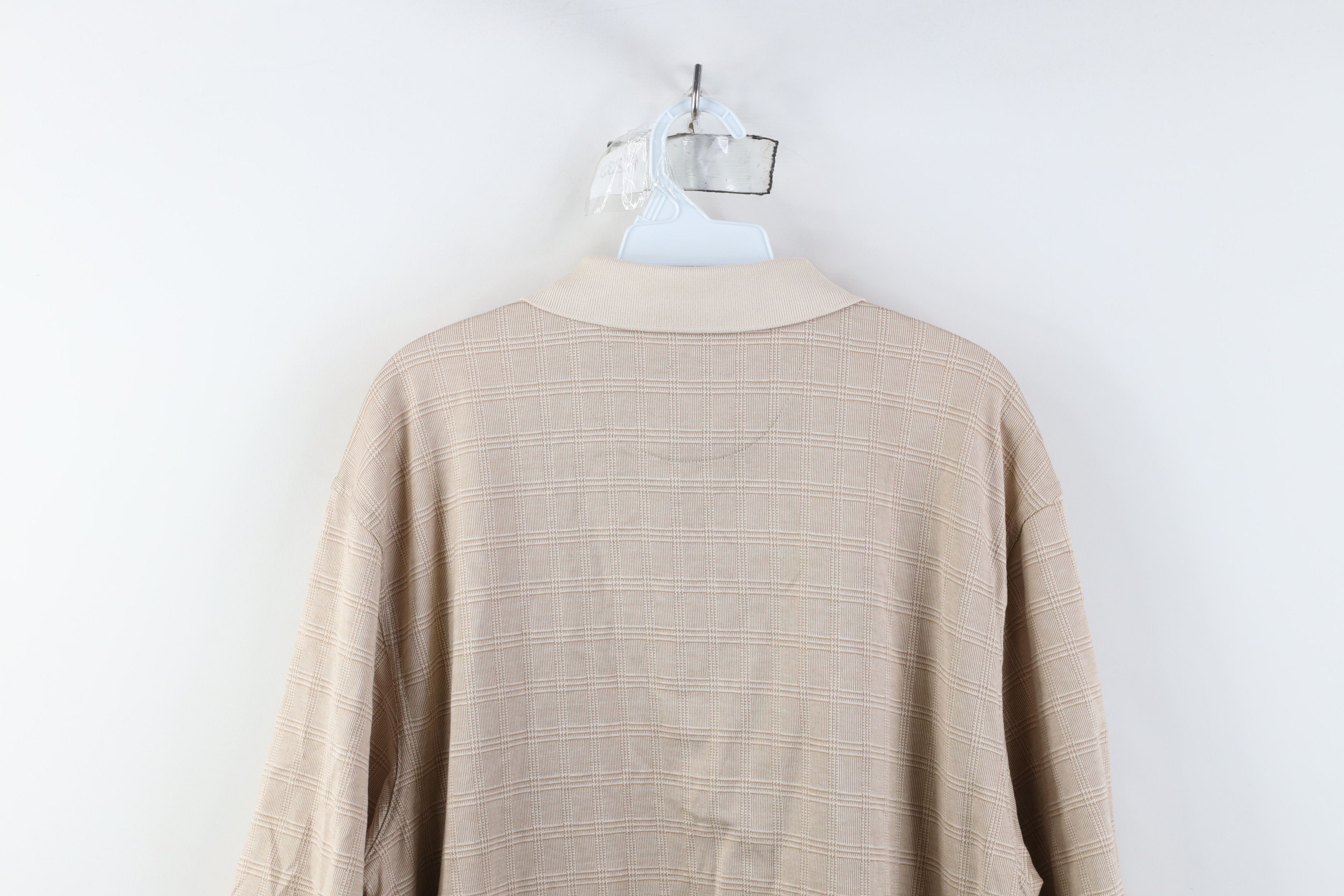 Vintage Vintage 90s Streetwear Knit Collared Golf Polo Beige Size US L / EU 52-54 / 3 - 10 Thumbnail