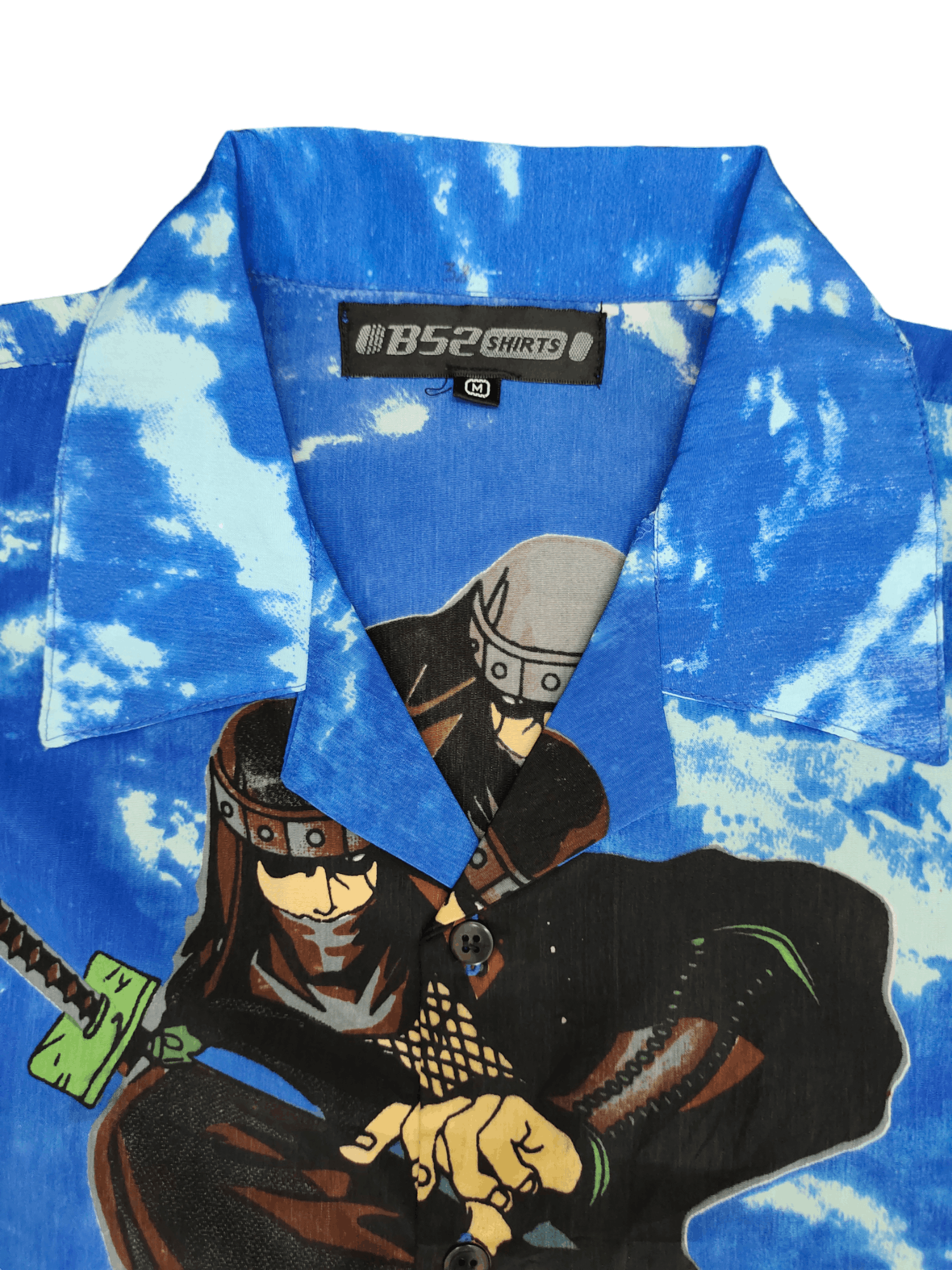 Anime Vintage Ninja Warrior Anime Print Oversize Shirt Size US M / EU 48-50 / 2 - 3 Thumbnail