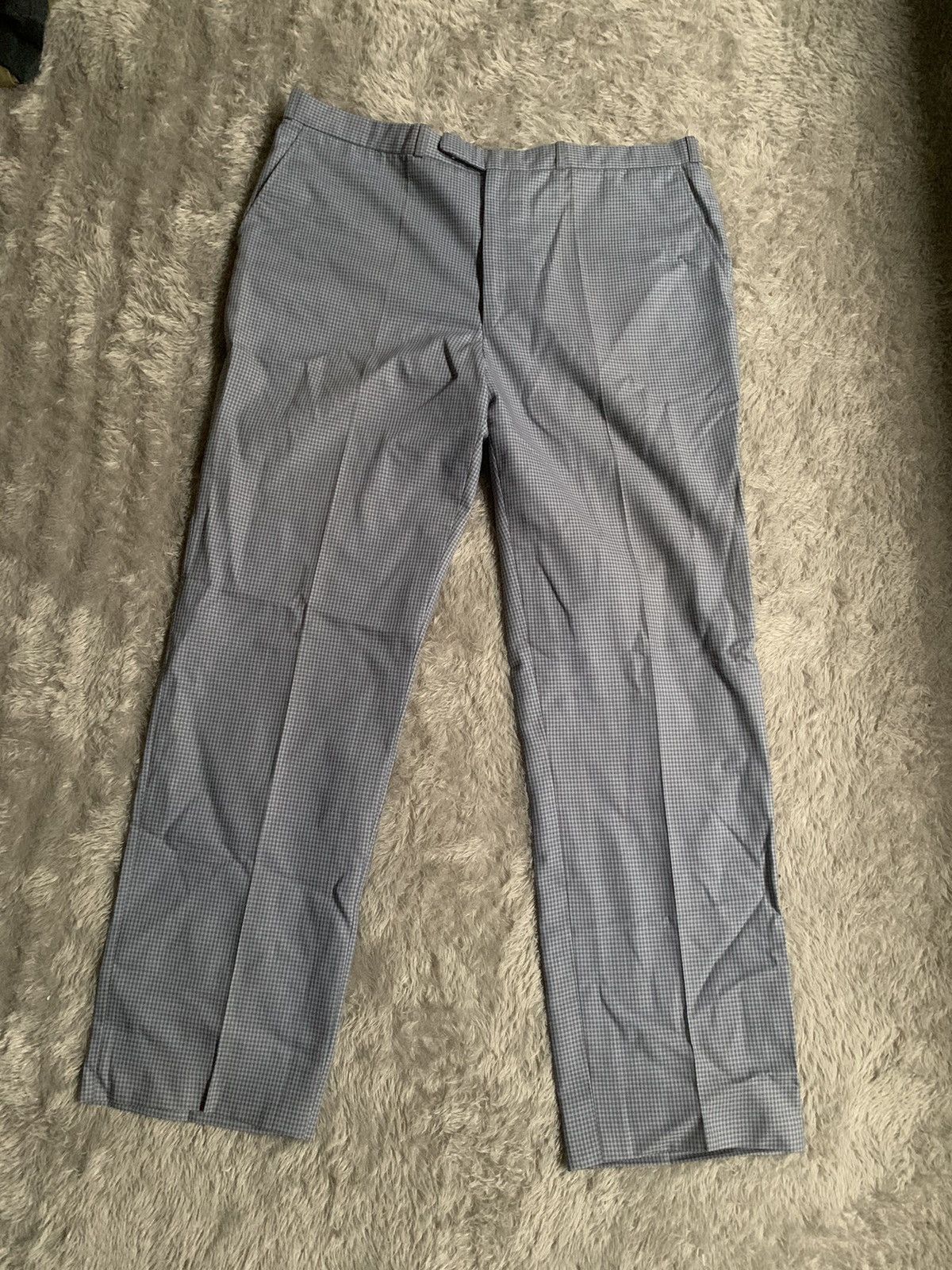Christian Dior Monsieur × Vintage Vintage 70s Christian Dior Blue Tartan Tailored Trousers Size US 36 / EU 52 - 1 Thumbnail