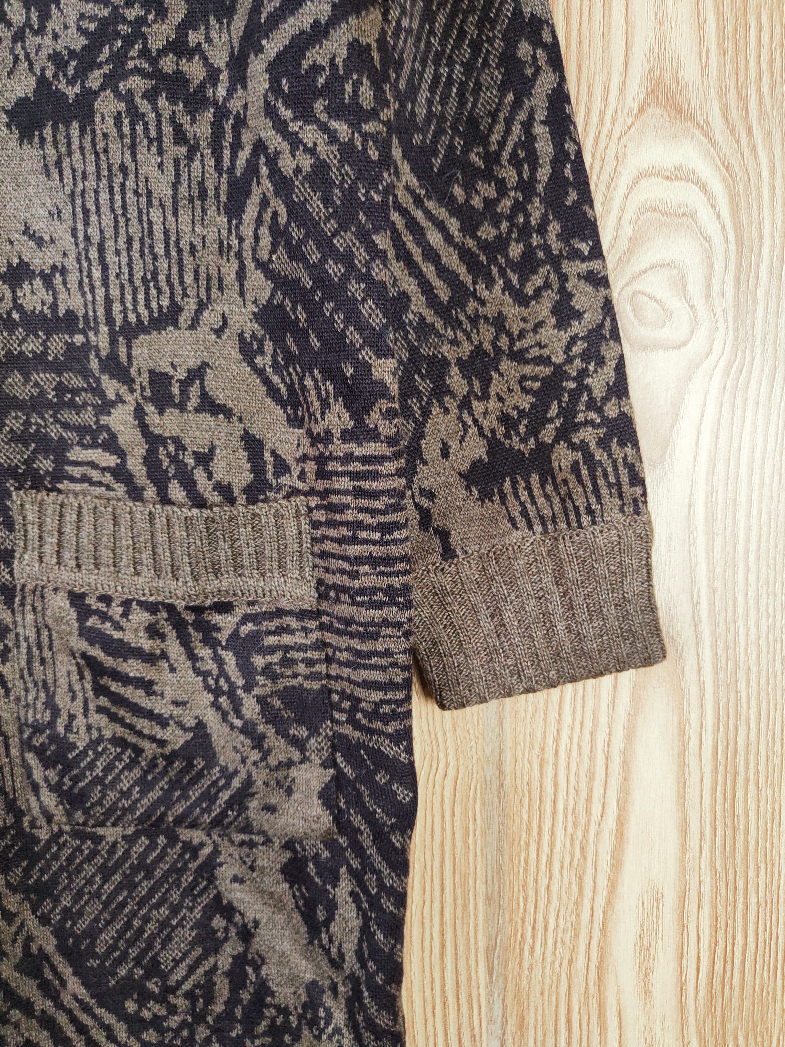Japanese Brand Chasse au Bias Dark Brown Hoodie Long Cardigan #W428 Size US M / EU 48-50 / 2 - 6 Thumbnail