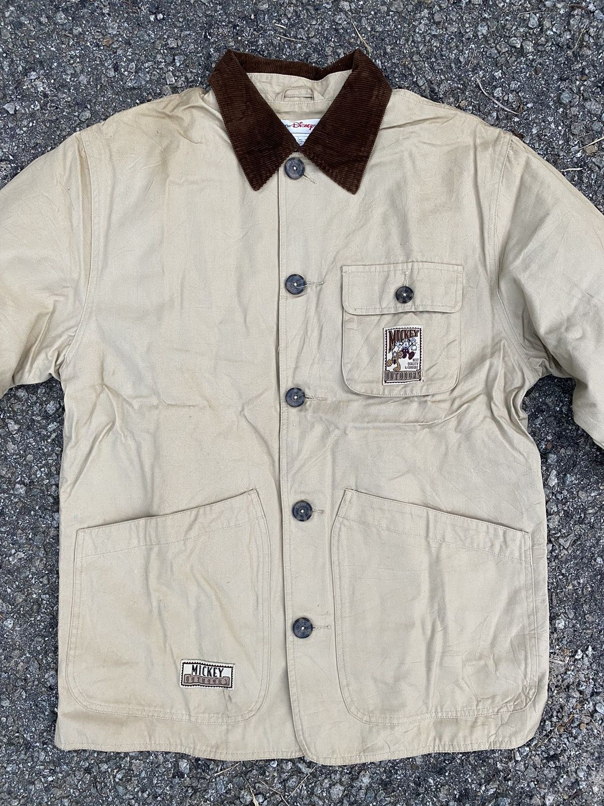 Disney × Mickey Mouse Vintage 90s Embroidered Disney Mickey Chore Jacket Size US S / EU 44-46 / 1 - 8 Thumbnail