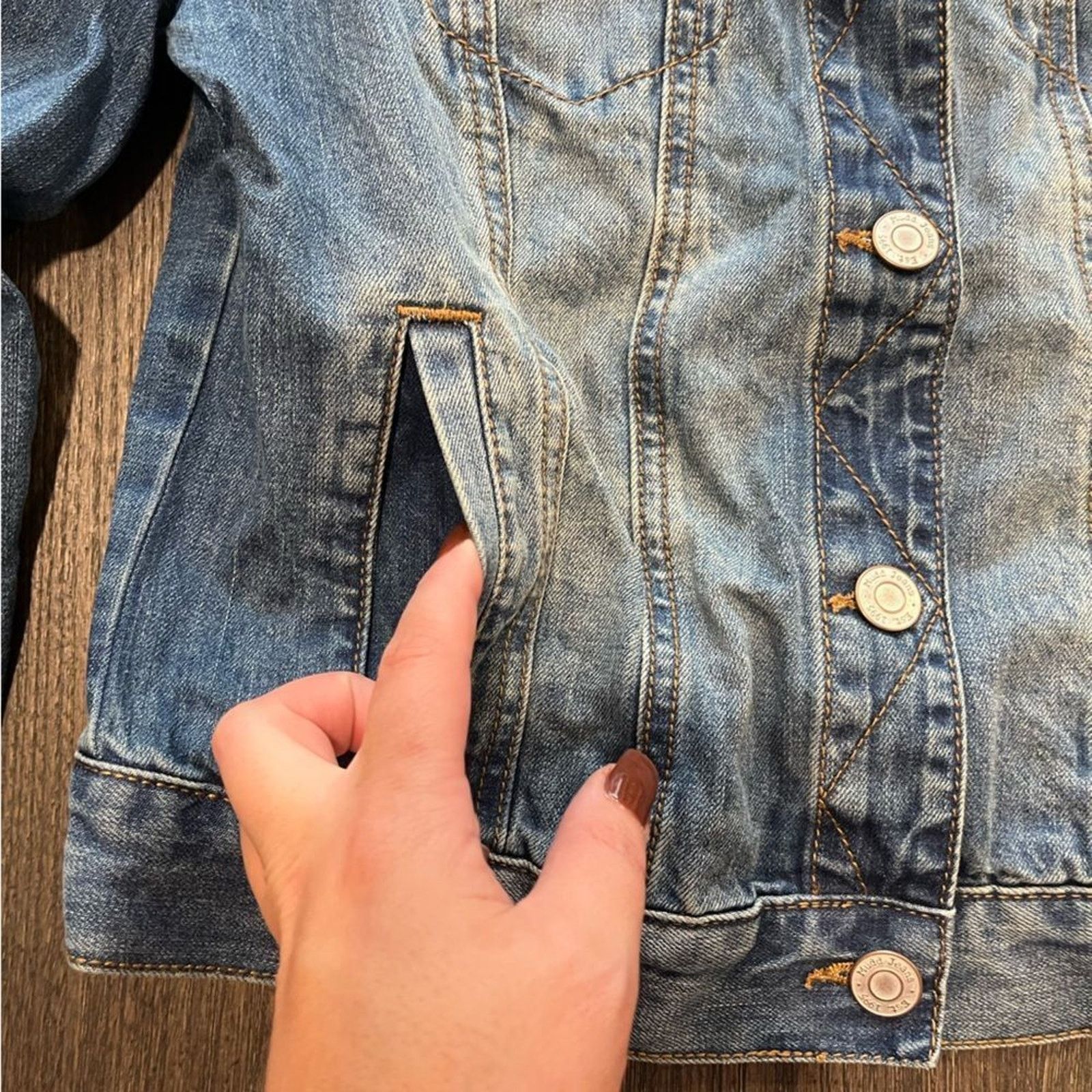 Vintage NWOT Mudd Juniors Distressed Jean Jacket - Size S Size S / US 4 / IT 40 - 9 Thumbnail