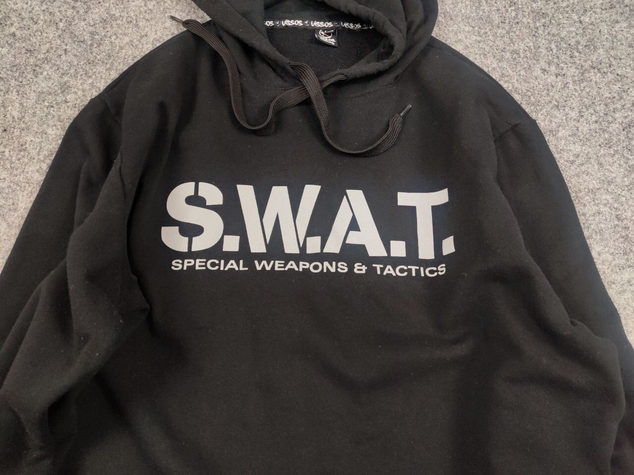 Japanese Brand Vintage S.W.A.T. Logo Black Classic Hoodie Y2K Style Size US L / EU 52-54 / 3 - 9 Thumbnail