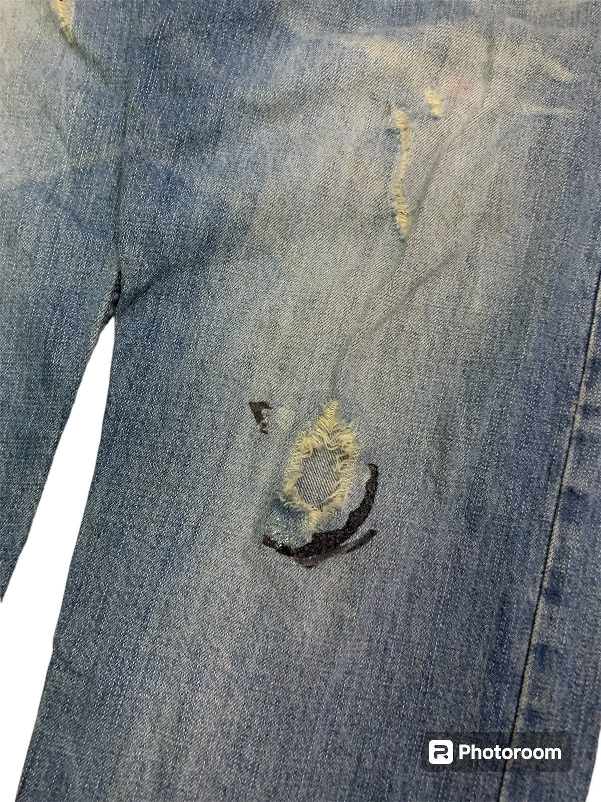 Beams Plus 💥Vintage Beams Plus Ripped Denim Size US 34 / EU 50 - 6 Thumbnail