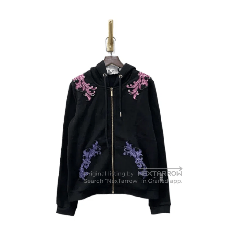 Versace VERSACE Floral Zip Hoodie. Size XS / US 0-2 / IT 36-38 - 3 Thumbnail