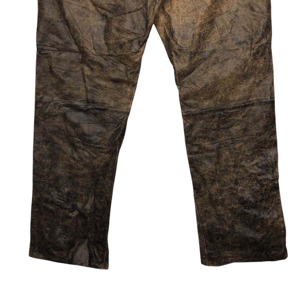 Japanese Brand 📌Vintage Biker Racing Leather Pants Dual Issey Miyake Size US 32 / EU 48 - 12 Thumbnail