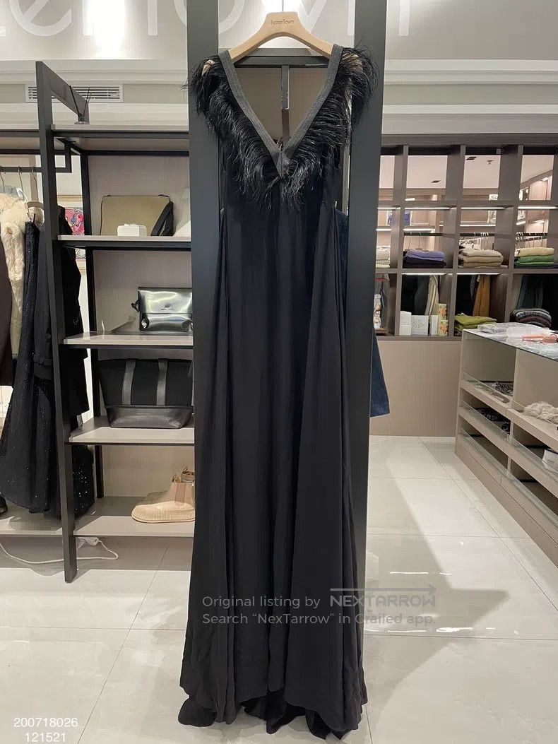 Brunello Cucinelli Brunello Cucinelli Black silk long dress Size S / US 4 / IT 40 - 1 Thumbnail