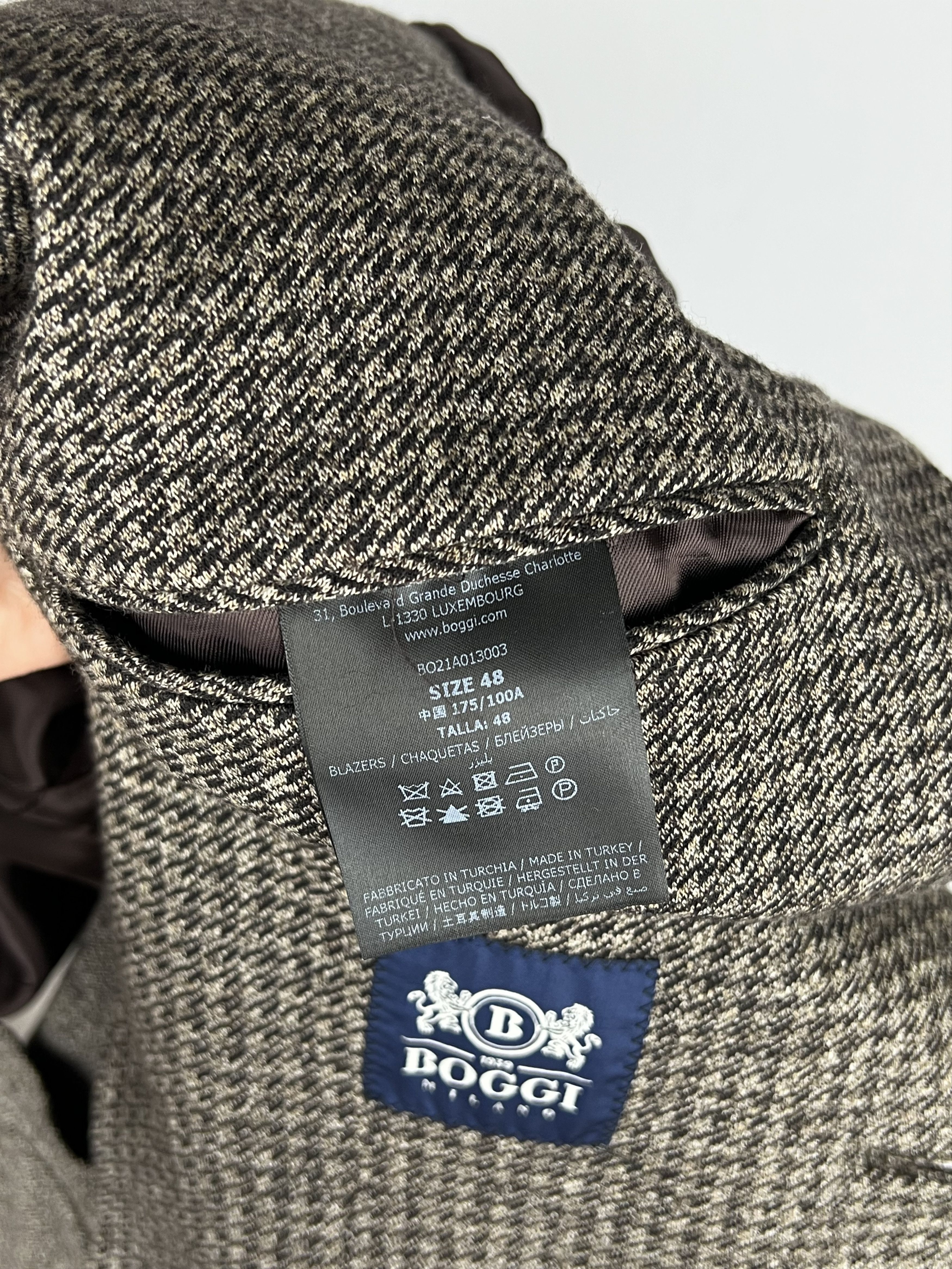 Boggi Milano Houndstooth Soft Jersey Wool\Cotton Sport Coat Size 38R - 10 Thumbnail
