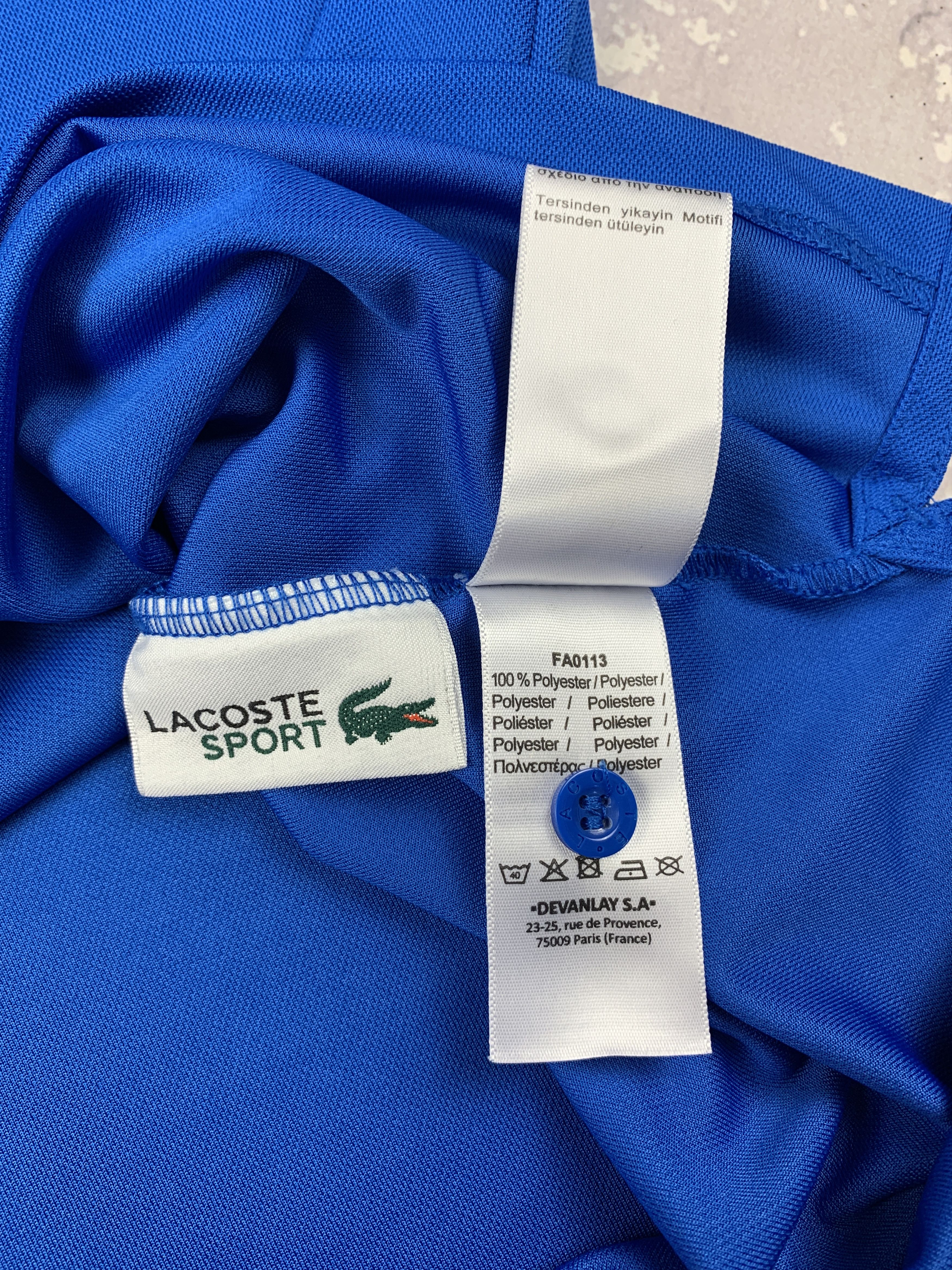 Lacoste Lacoste Sport Polyester Polo Shirt Mens S Blue Size US S / EU 44-46 / 1 - 5 Thumbnail