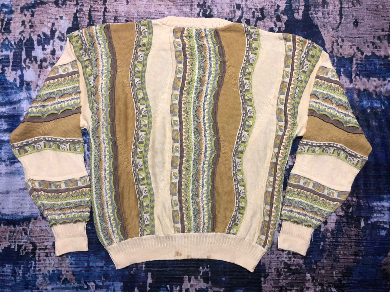 Japanese Brand Sun Men 3D Knitted Sweatshirt Inspired Coogi Design Size US M / EU 48-50 / 2 - 2 Thumbnail