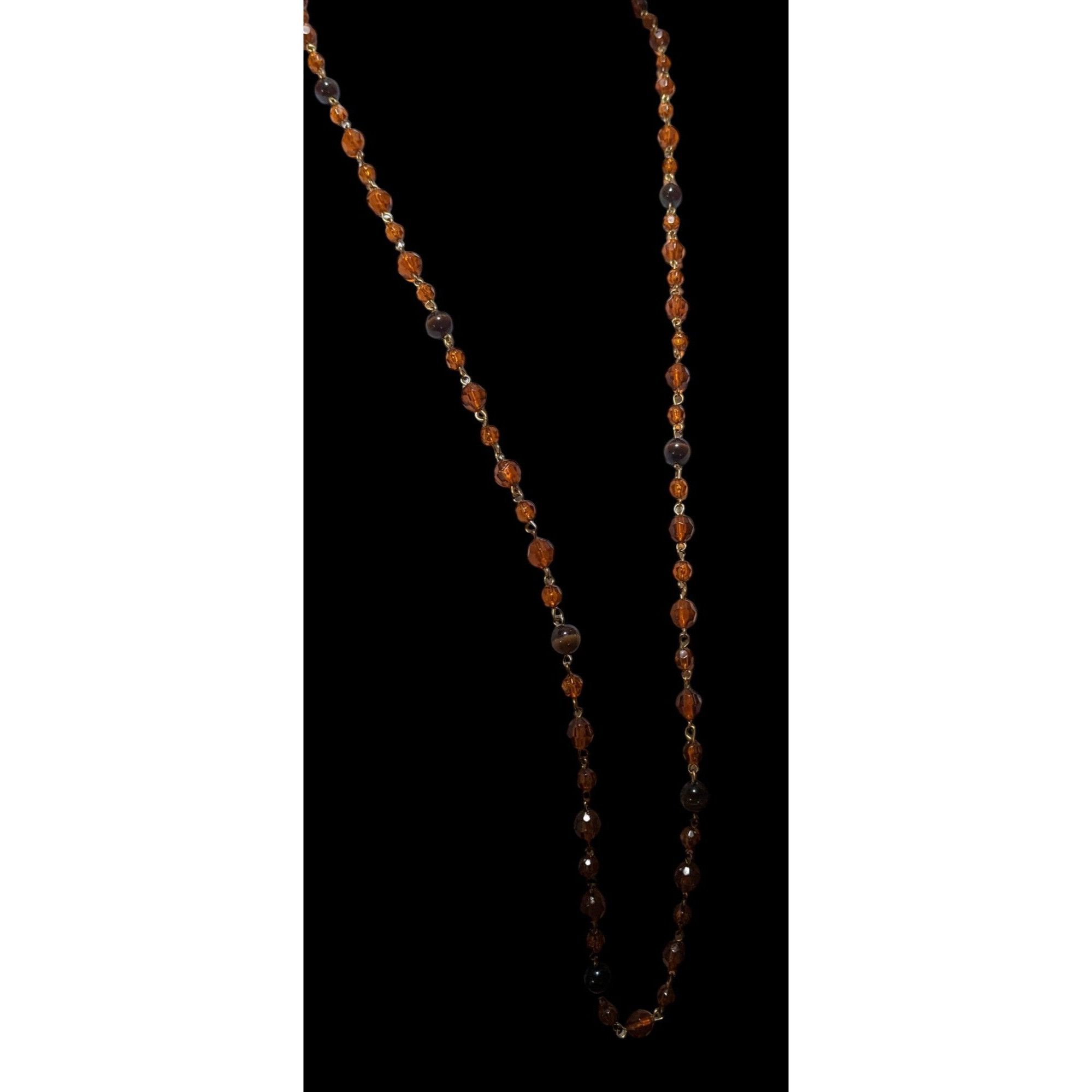 Other Retro 80s Brown And Gold Beaded Necklace Size ONE SIZE - 3 Thumbnail