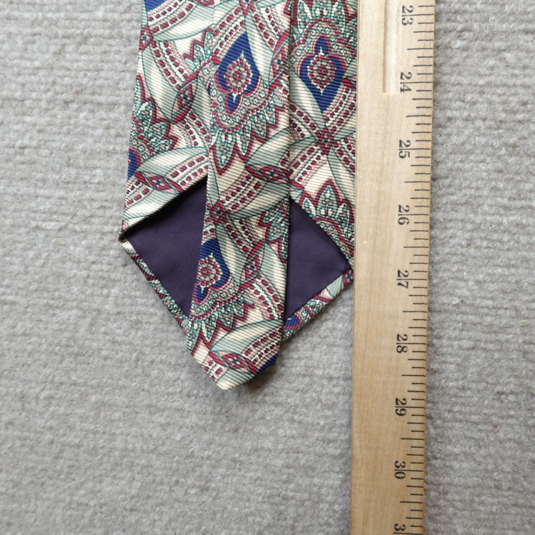 Polo Ralph Lauren VINTAGE Polo Ralph Lauren Tie Beige Blue Paisley Floral Silk Made in USA Logo Adjustable Handmade Men Tie Classic 57"-60" Ships Next Business Day Size US M / EU 48-50 / 2 - 4 Thumbnail