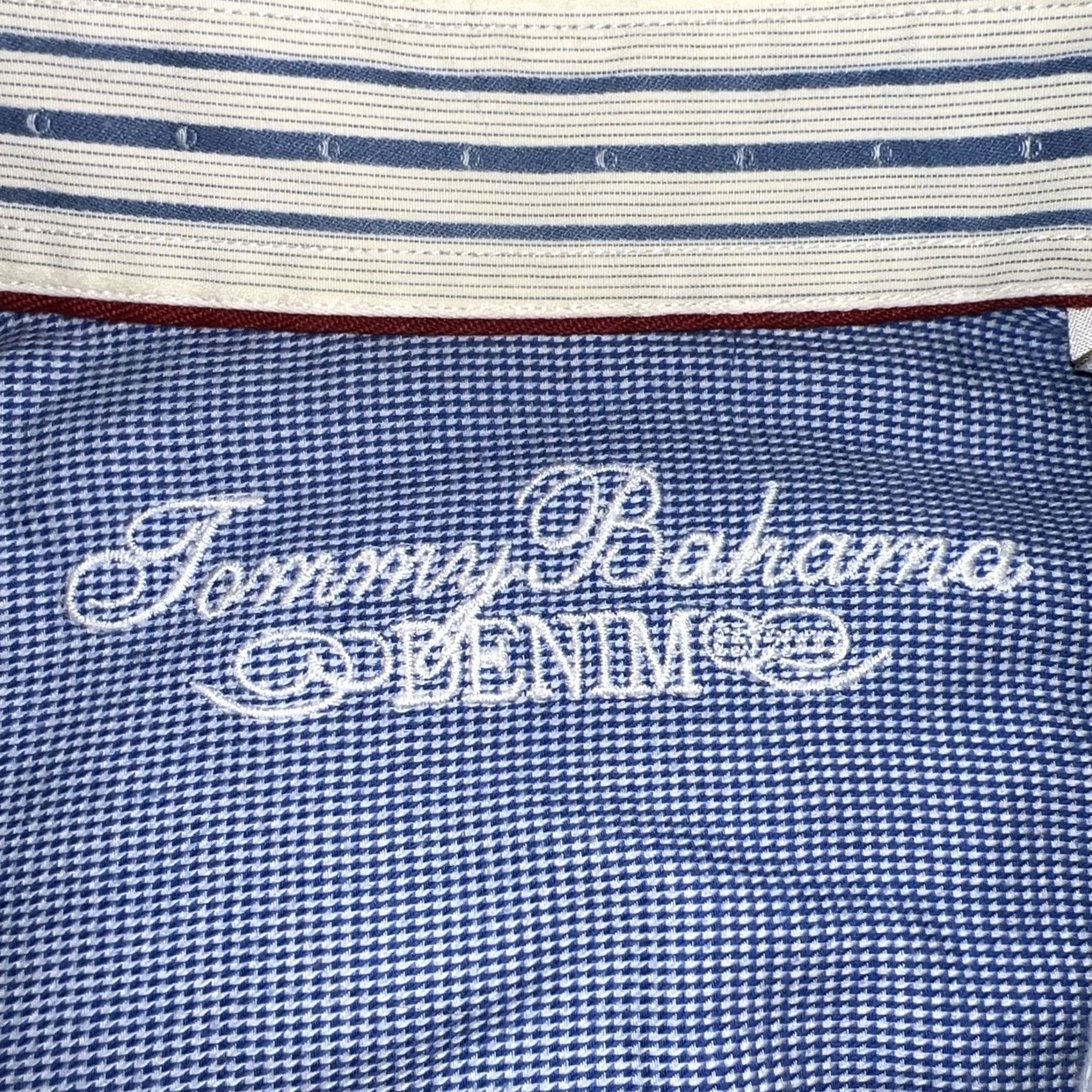 Tommy Bahama Tommy Bahama Denim Beige Striped BUTTON UP Shirt Mens Size L Size US L / EU 52-54 / 3 - 3 Thumbnail