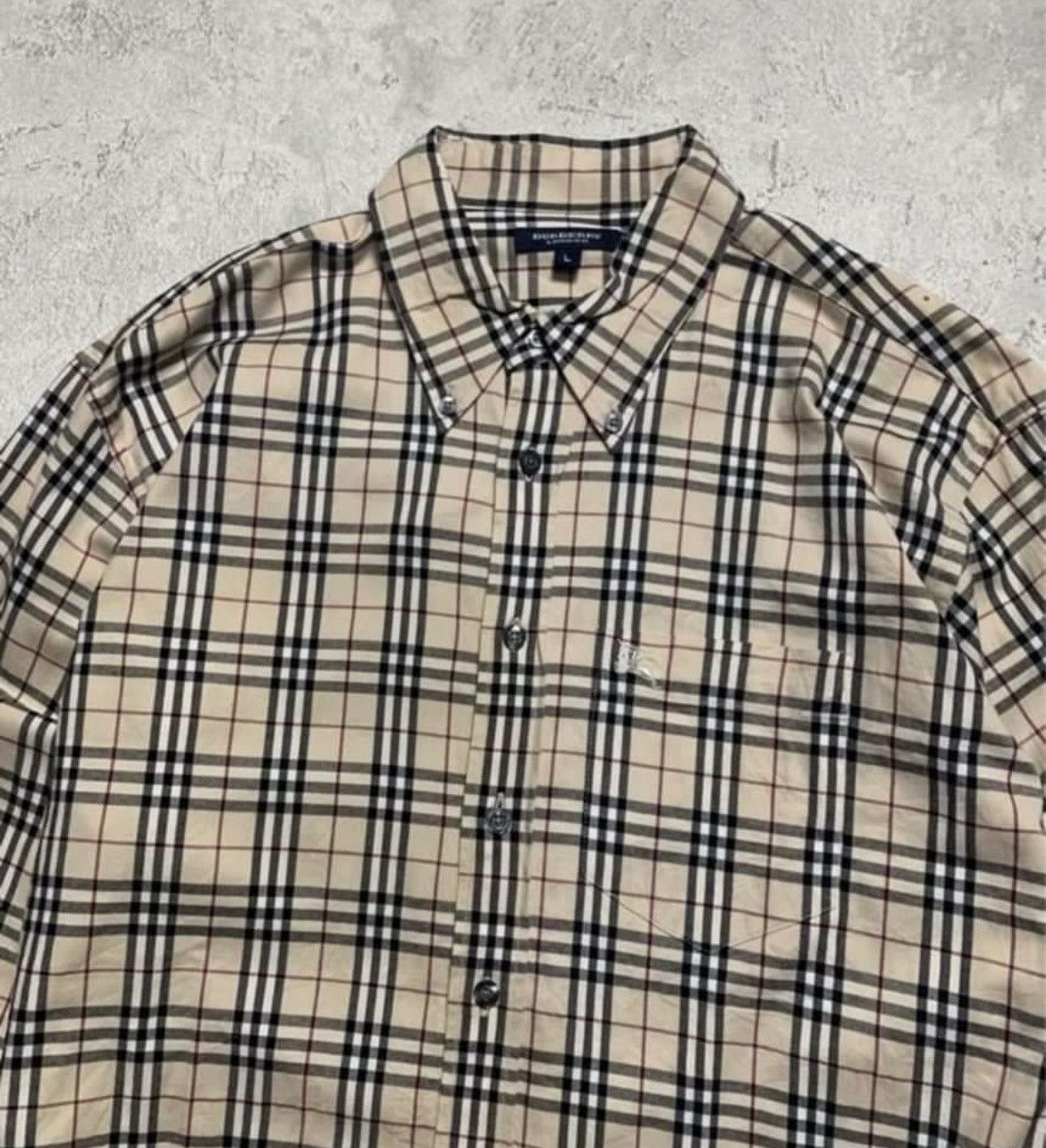 Burberry Burberrys Vintage Long Sleeve Nova Check Button Shirt Size US L / EU 52-54 / 3 - 2 Thumbnail