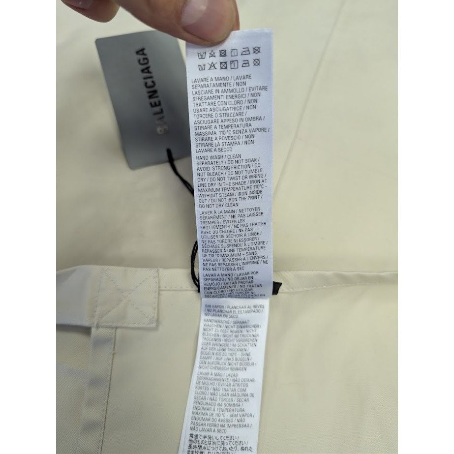 Balenciaga o1rshd1 Erewhon Unisex Papery Cotton Twill Dress in Washed Size US S / EU 44-46 / 1 - 16 Thumbnail
