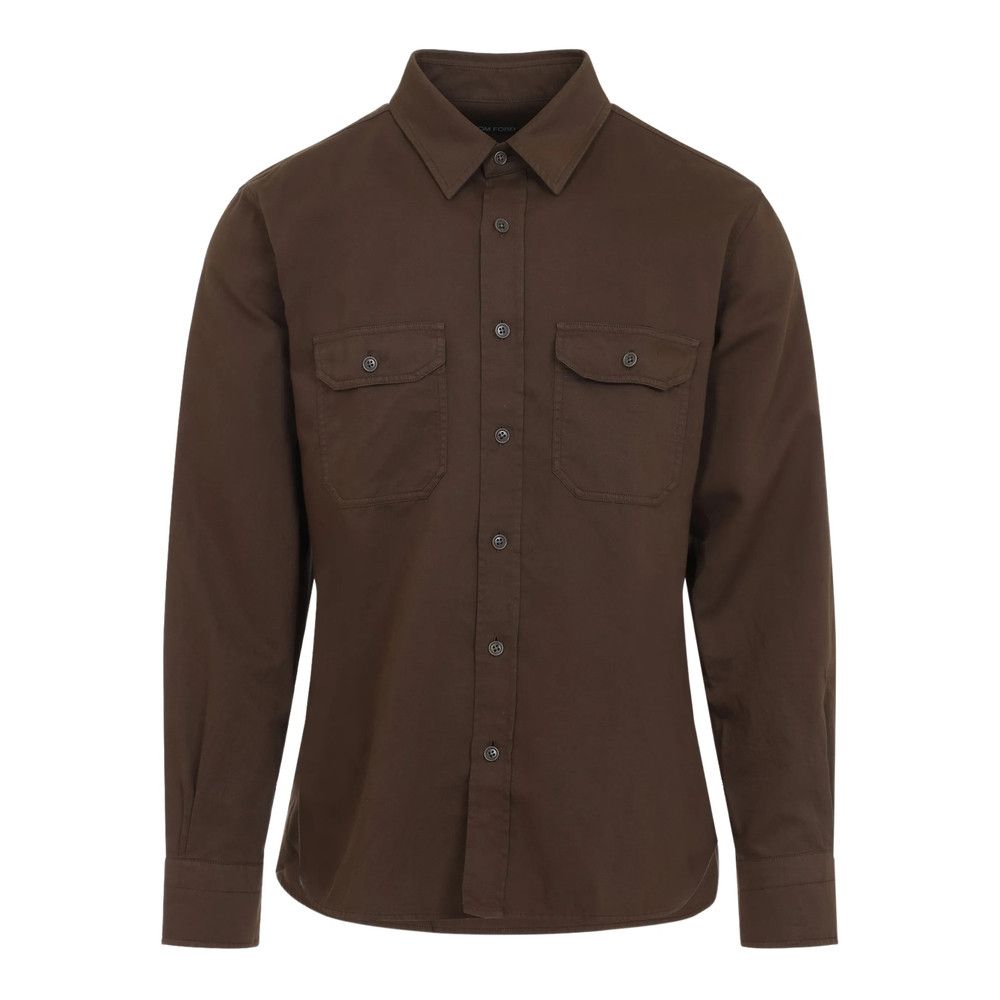 Tom Ford Tom Ford BROWN Shirts Size US L / EU 52-54 / 3 - 1 Thumbnail