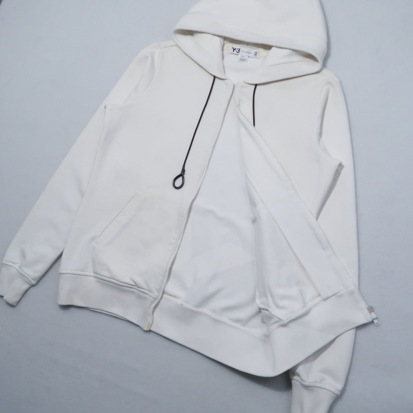 Adidas × Y-3 S/S 2008 Y-3 Yohji Yamamoto Big Logo Back Zip Hoodie Size US S / EU 44-46 / 1 - 12 Thumbnail
