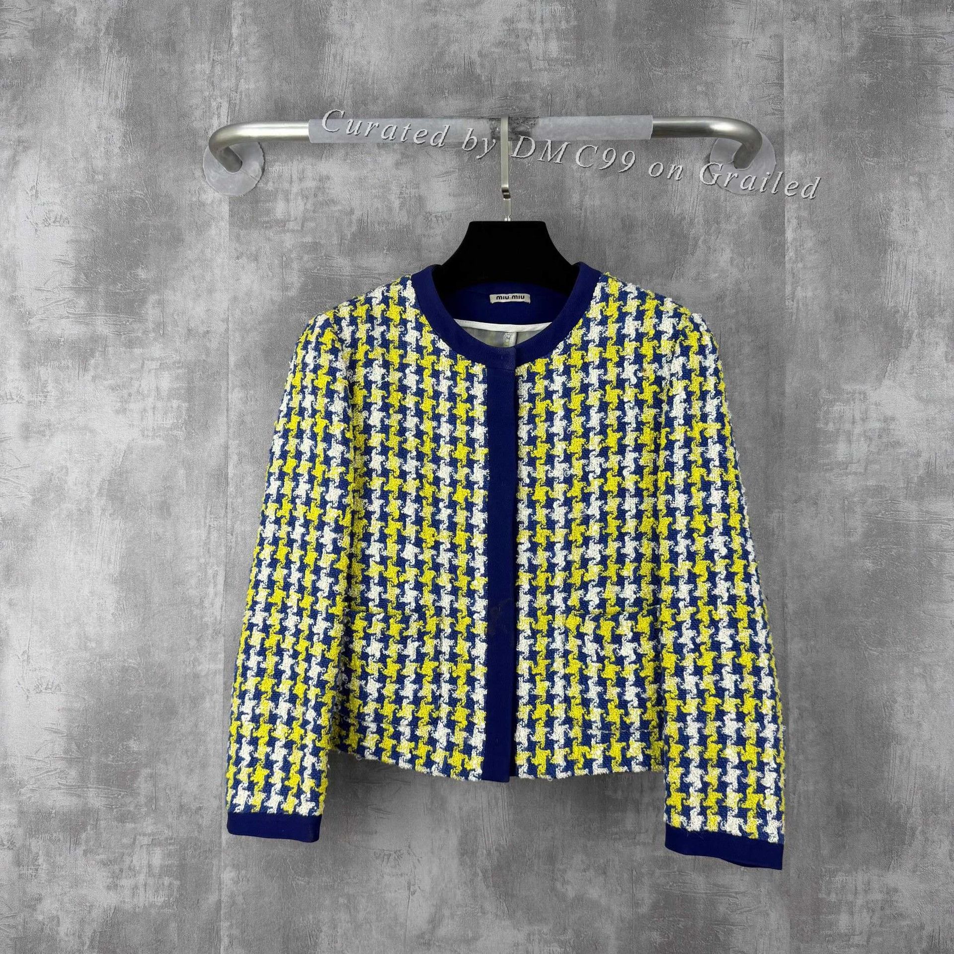 Miu Miu Miumiu Tweed Houndstooth Casual Jacket Size S / US 4 / IT 40 - 1 Thumbnail