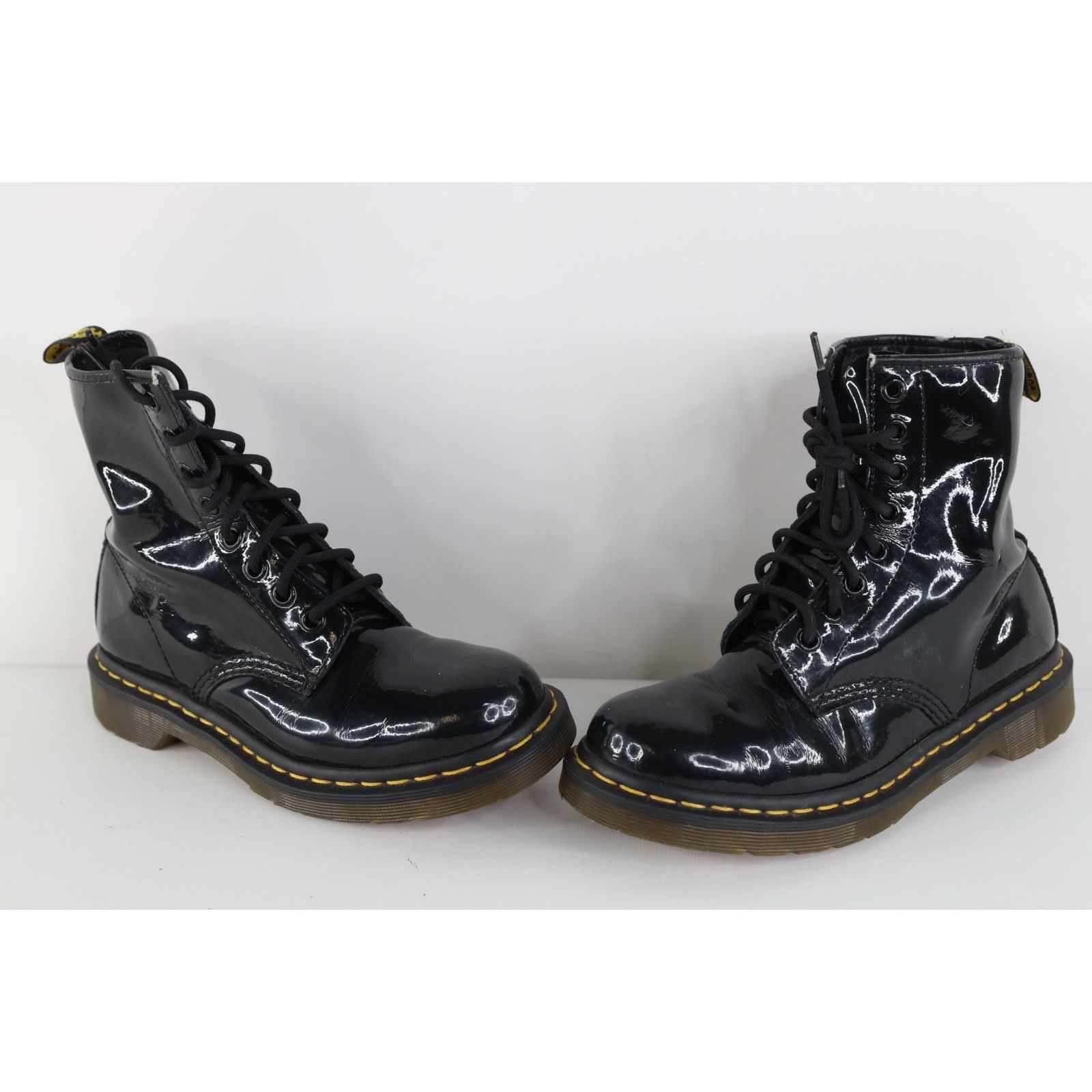 Dr. Martens Vintage 90s Y2K Dr Martens Patent Leather Combat Boots Size US 6 / IT 36 - 1 Thumbnail