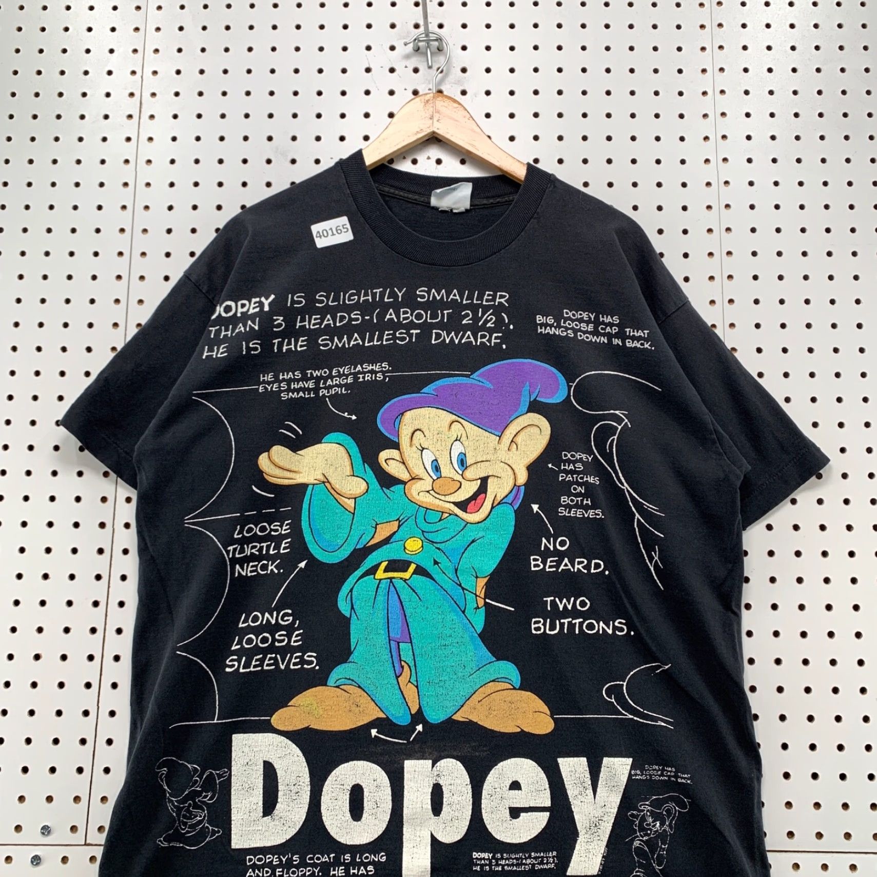 Disney Vintage Disney Snow White Dopey T-Shirt Men XL Black 90s Cartoon Movie Rare US Size US XL / EU 56 / 4 - 3 Thumbnail