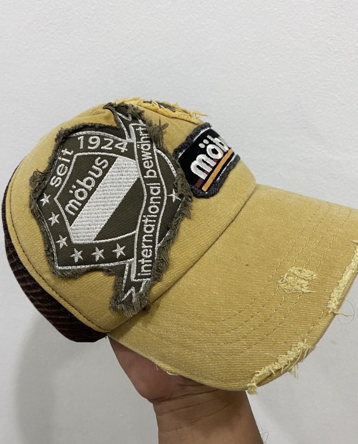 Japanese Brand VTG MOBUS Distress Trucker Hat Size ONE SIZE - 6 Thumbnail