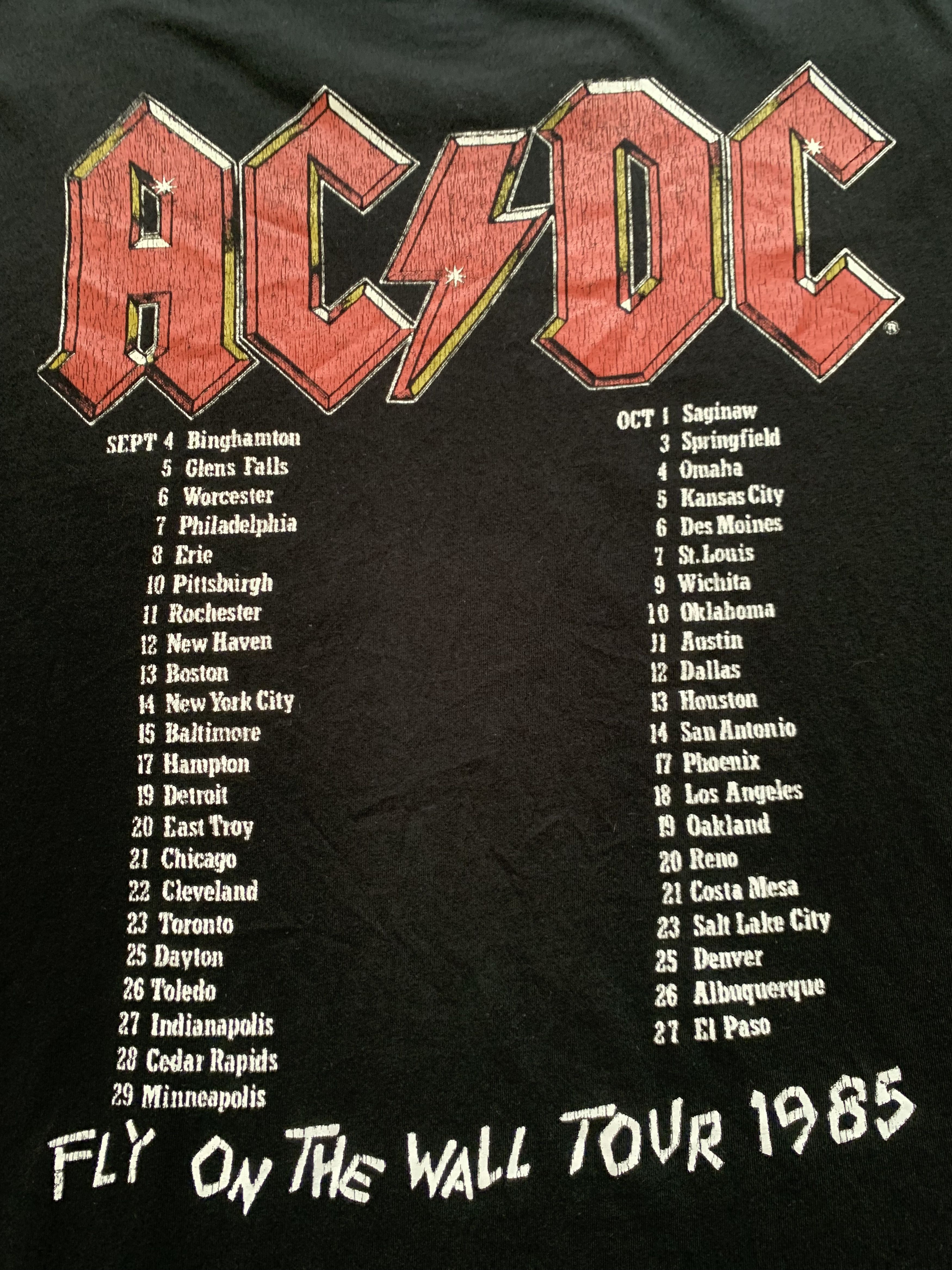 AC/DC Mens AC/DC Fly On The Wall Tour T-Shirt 2024 Size US XXL / EU 58 / 5 - 6 Thumbnail