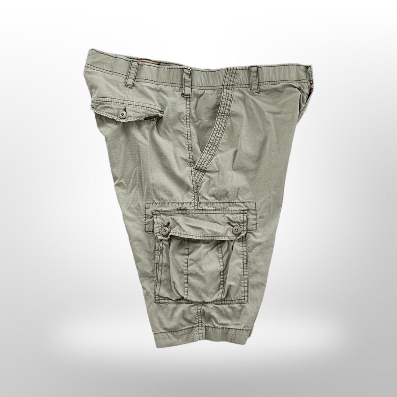 Vintage Vintage Tan Retro Baggy Cargo Shorts Size US 36 / EU 52 - 4 Thumbnail