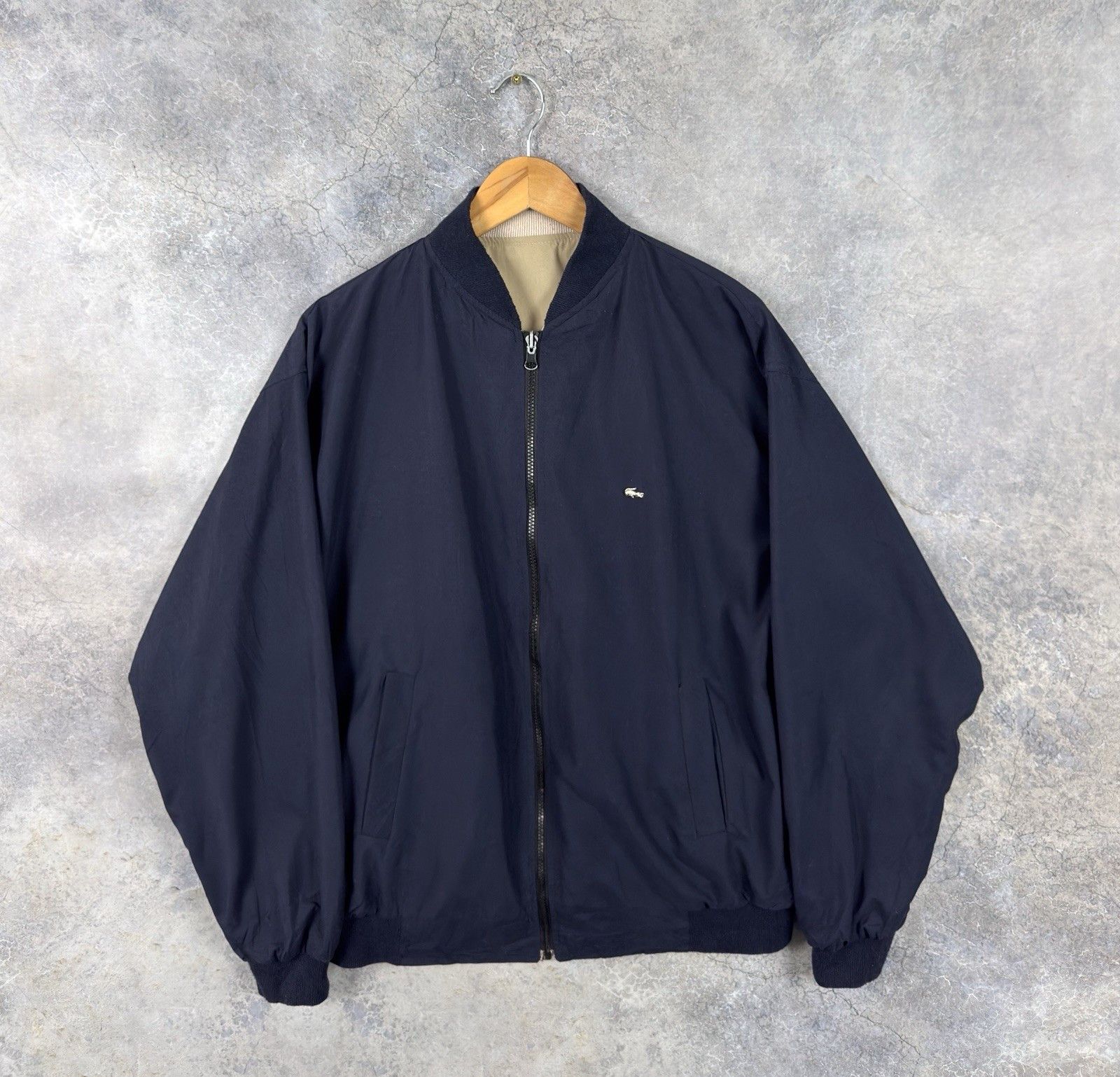 Lacoste Lacoste Vintage Reversible 2-Sides Bomber Jacket Size US XL / EU 56 / 4 - 1 Thumbnail