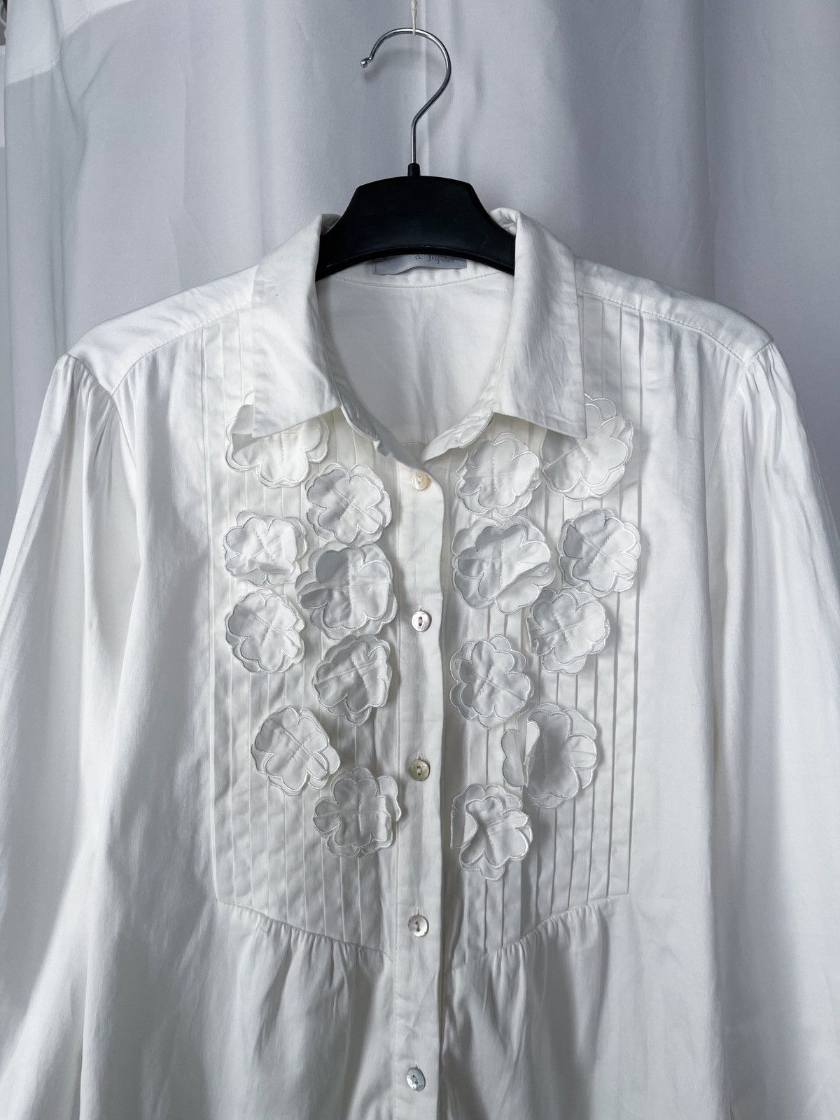 Comme des Garcons CDG VIBE - Japanese Design - Jupiter Floral Appliqué Blouse Size M / US 6-8 / IT 42-44 - 8 Thumbnail