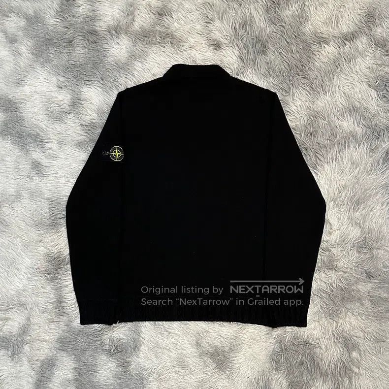 Stone Island Stone Island Heavyweight Wool Sweater, Knit Top, Black, L Size US L / EU 52-54 / 3 - 2 Thumbnail