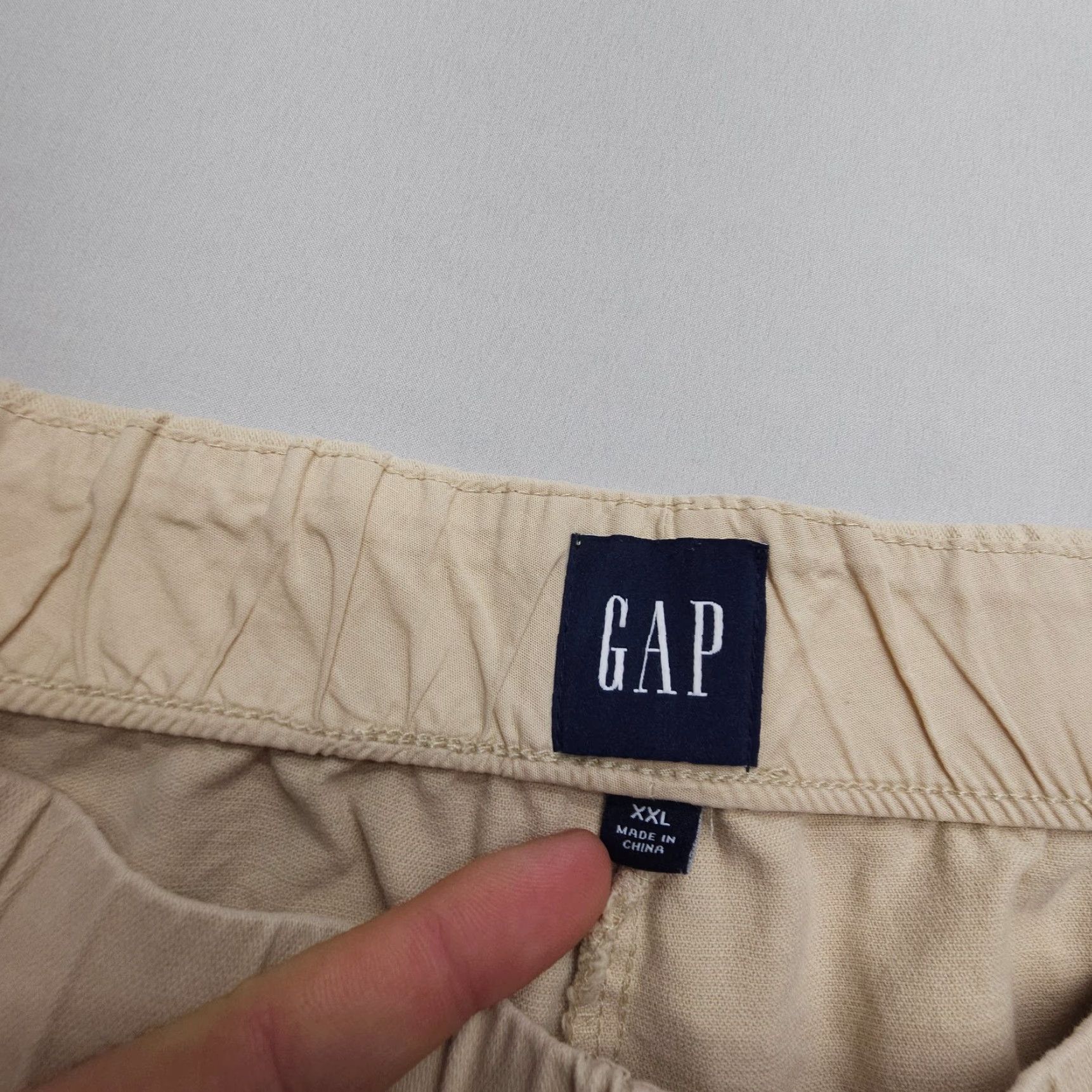 Gap Gap Women Pants Cargo High Rise Pull On 2XL Tan Beige Cotton Blend Elastic Waist Relaxed Inseam 28” Size 40" / US 18 - 7 Thumbnail
