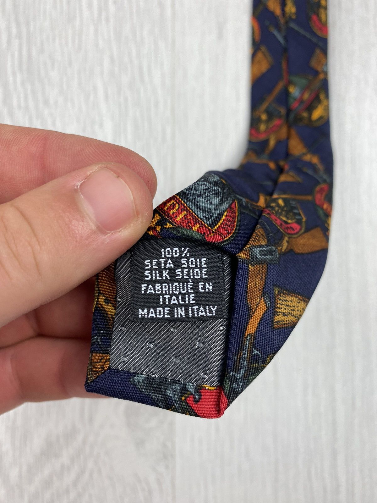Gianfranco Ferre Vintage Gianfranco Ferre Black Bear Print Silk Tie Ferragamo Size ONE SIZE - 6 Thumbnail