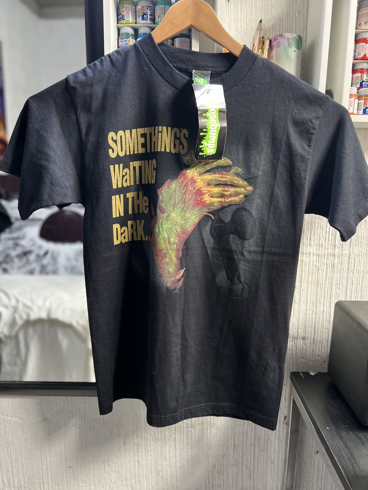 Vintage Goosebumps shirt M Somethings Waitings in the Dark Size US M / EU 48-50 / 2 - 2 Thumbnail