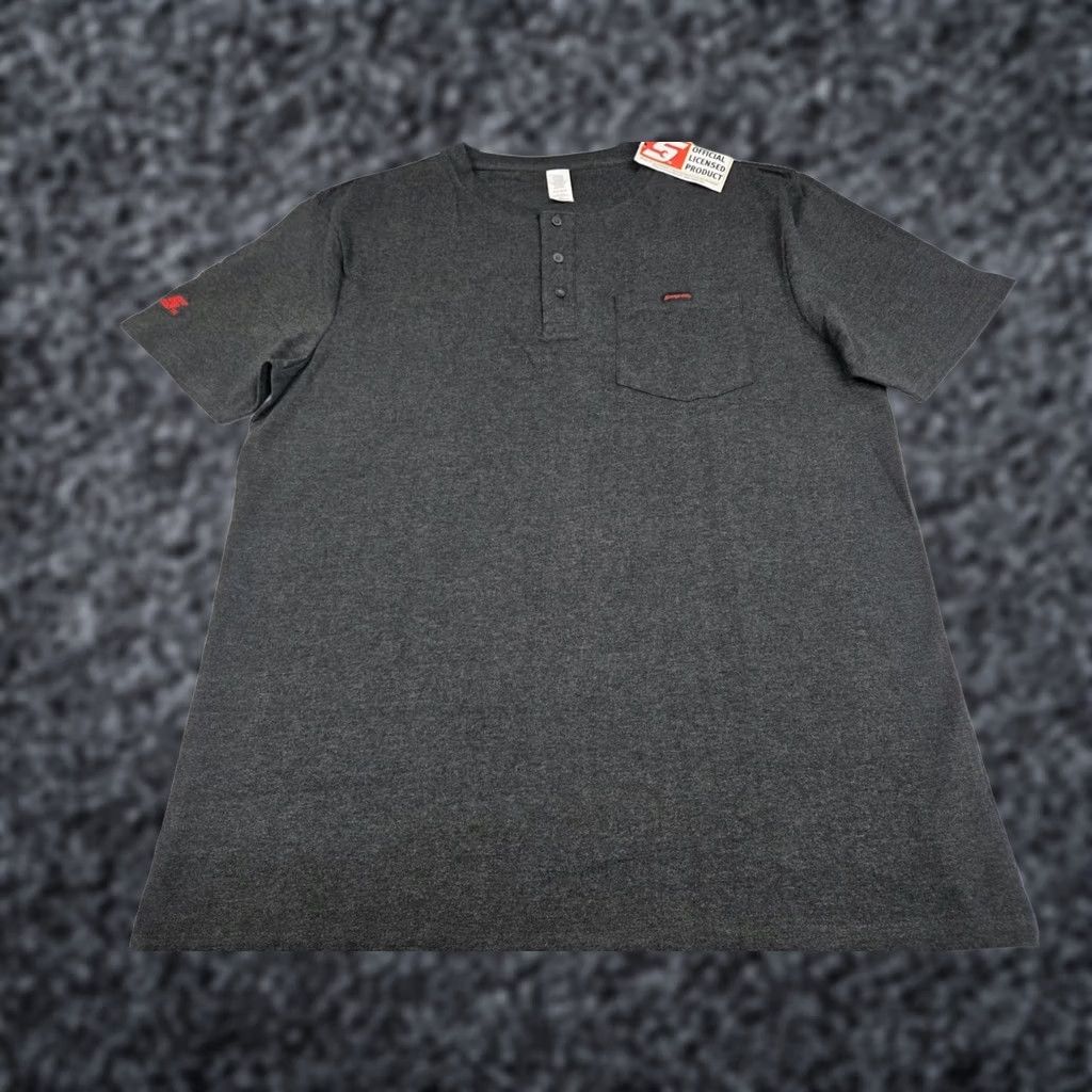 Vintage NWT Snap On Tools Men's Polo Shirt S/S Crew Neck XL Dark Grey with Logo Embroidered Button Closure Regular Fit | 8051 Size US XL / EU 56 / 4 - 1 Thumbnail