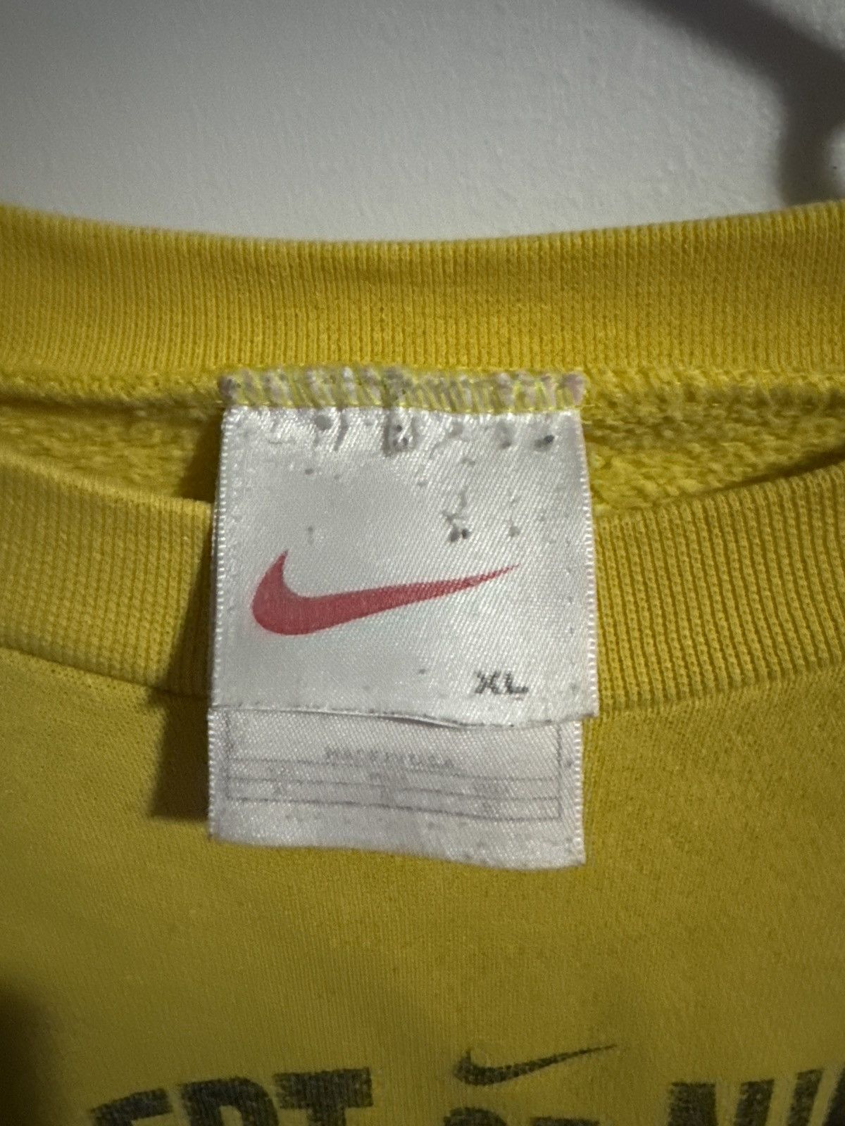 Nike × Vintage Dept. of Nike Vintage Yellow Crewneck Size US XL / EU 56 / 4 - 2 Thumbnail