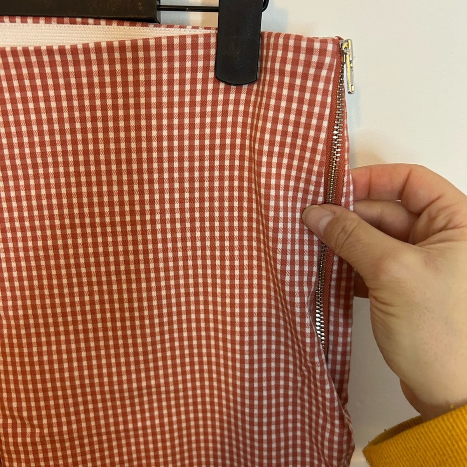 Other A New Day Peach High Rise Gingham Ankle Pants Size 30" / US 8 / IT 44 - 4 Thumbnail