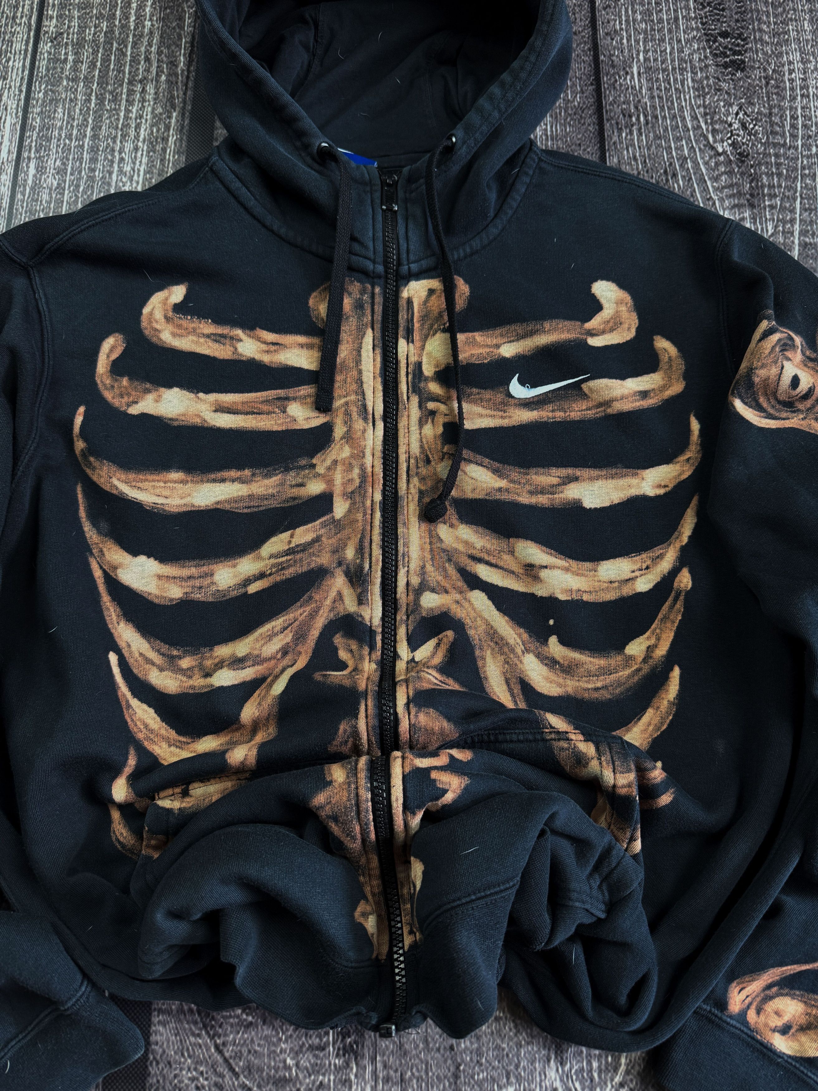 Designer Vintage Streetwear Kapital Style Nike Skeleton Hoodie 90s Size US L / EU 52-54 / 3 - 3 Thumbnail