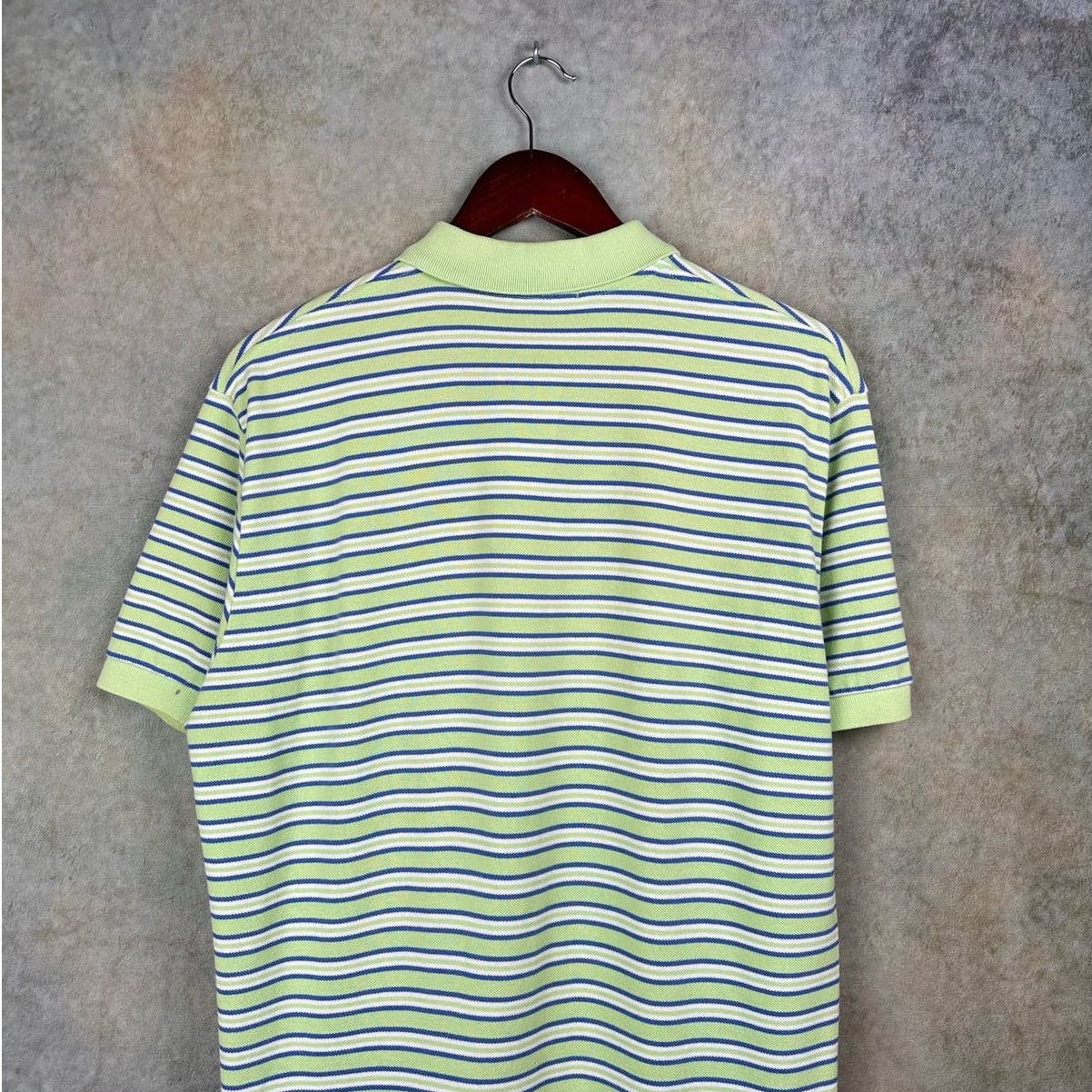 Polo Ralph Lauren × Vintage Vintage Polo Ralph Lauren Striped Polo Shirt Sz M Green Size US M / EU 48-50 / 2 - 9 Thumbnail