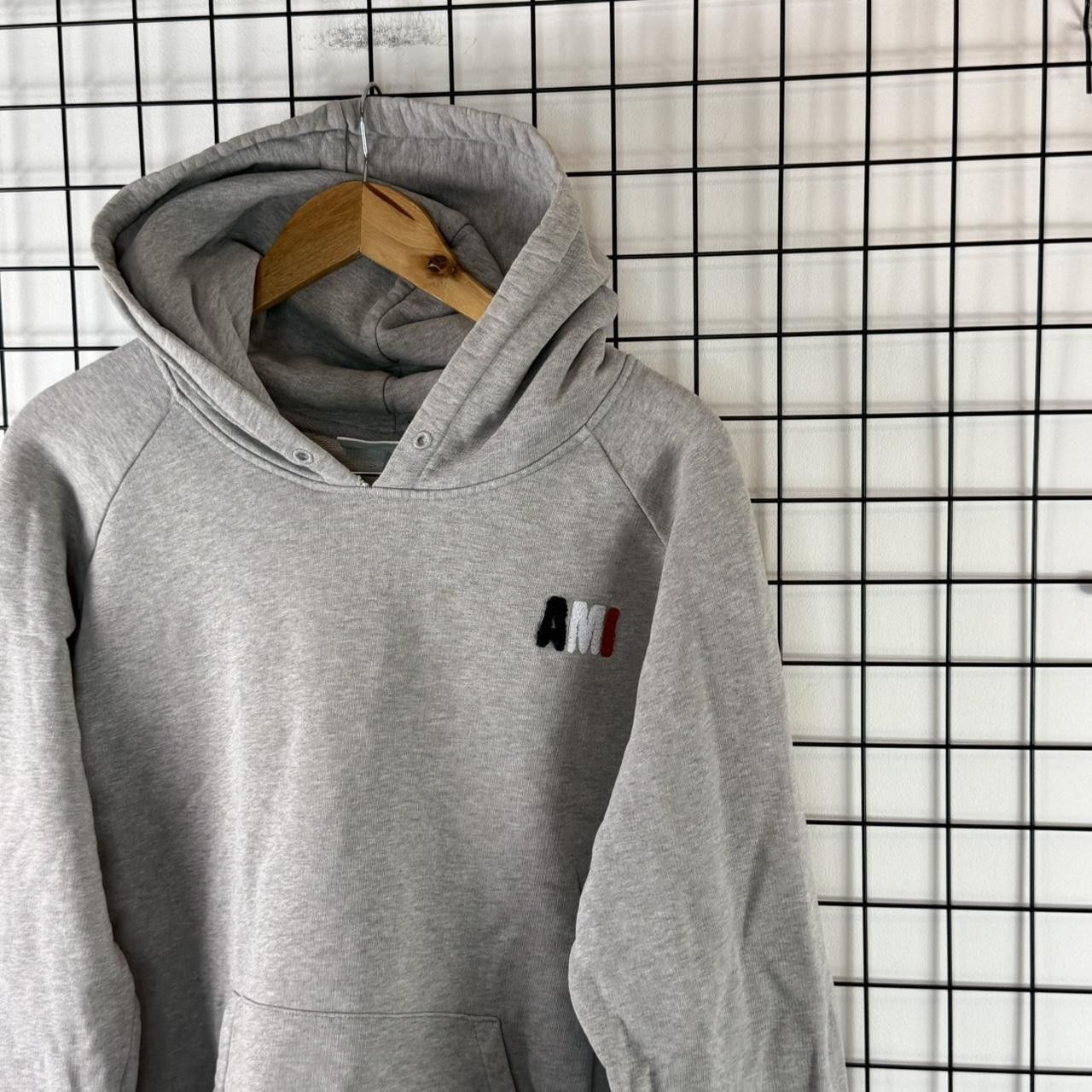 AMI Ami Paris Hoodie Grey Mini Logo Size US L / EU 52-54 / 3 - 3 Thumbnail