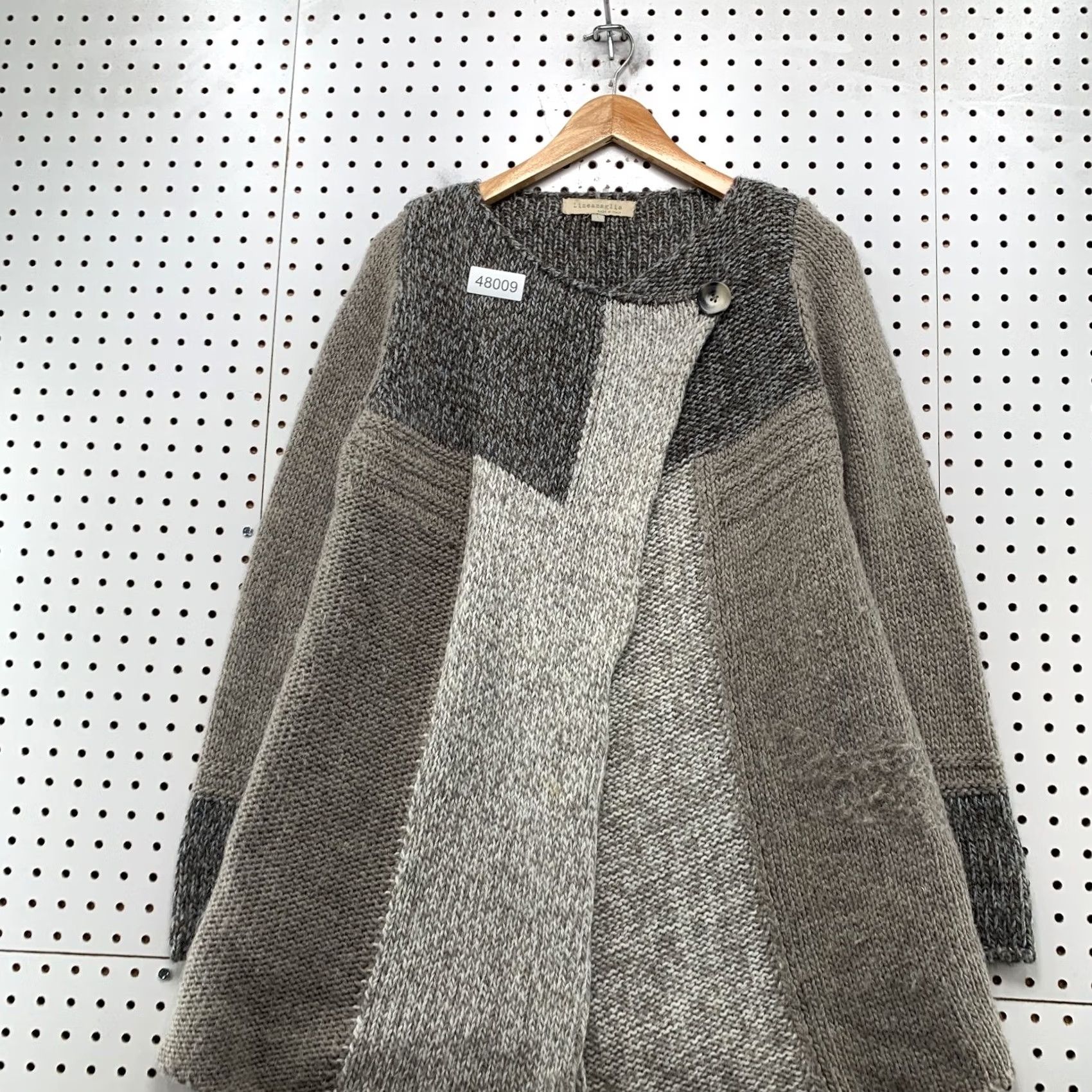 Vintage Lineamaglia Wool Alpaca Cardigan Sweater Womens Large Gray Knit Open Front ITALY Size L / US 10 / IT 46 - 5 Thumbnail