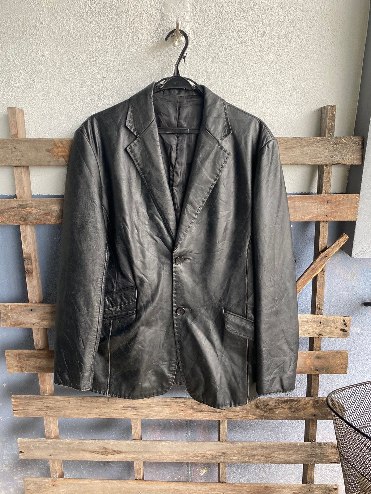 Vintage Roberto Massini Genuine Horse Leather Black Jacket | Grailed