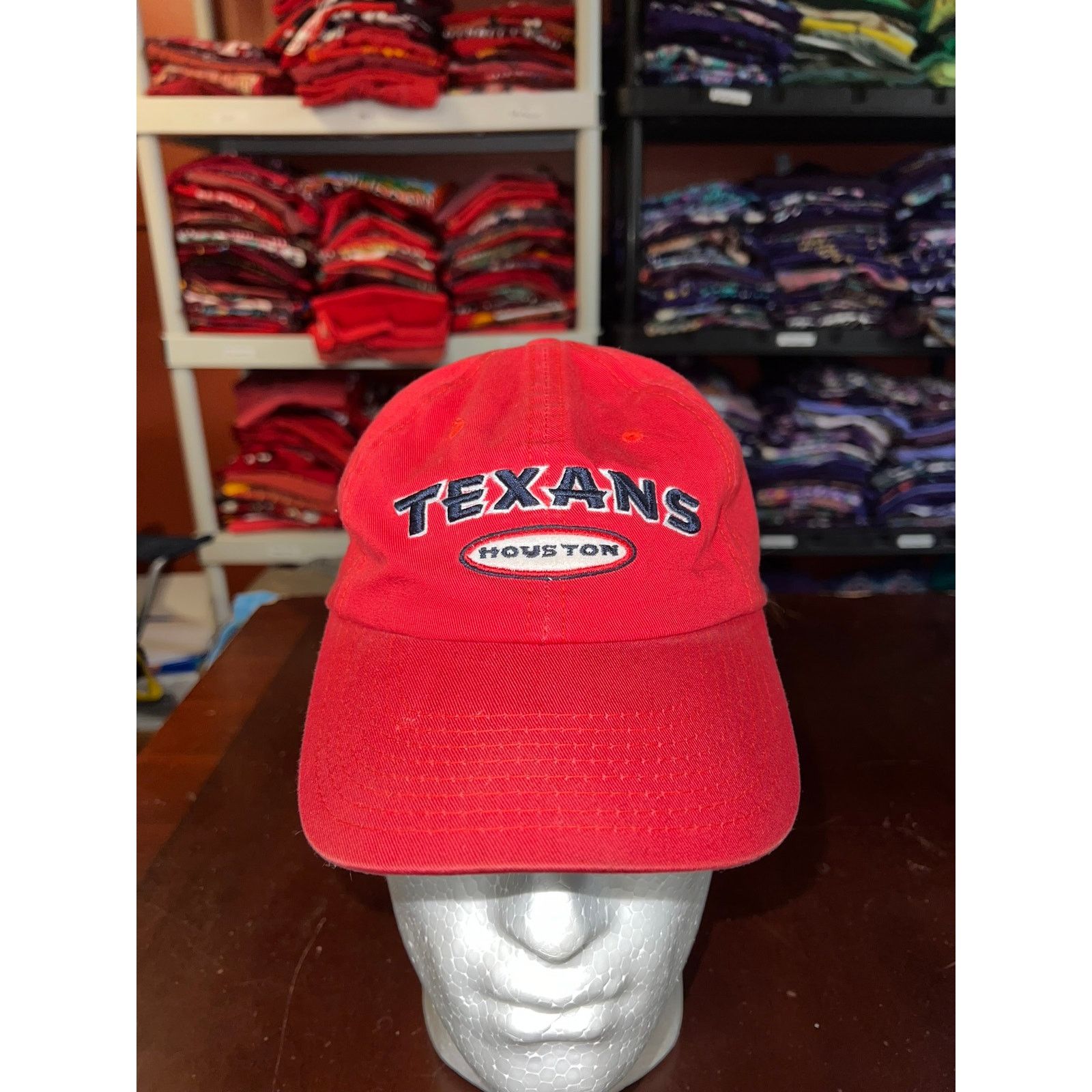 Reebok Houston Texans Hat Reebok NFL Football Red Cap Headwear OS Size ONE SIZE - 1 Thumbnail