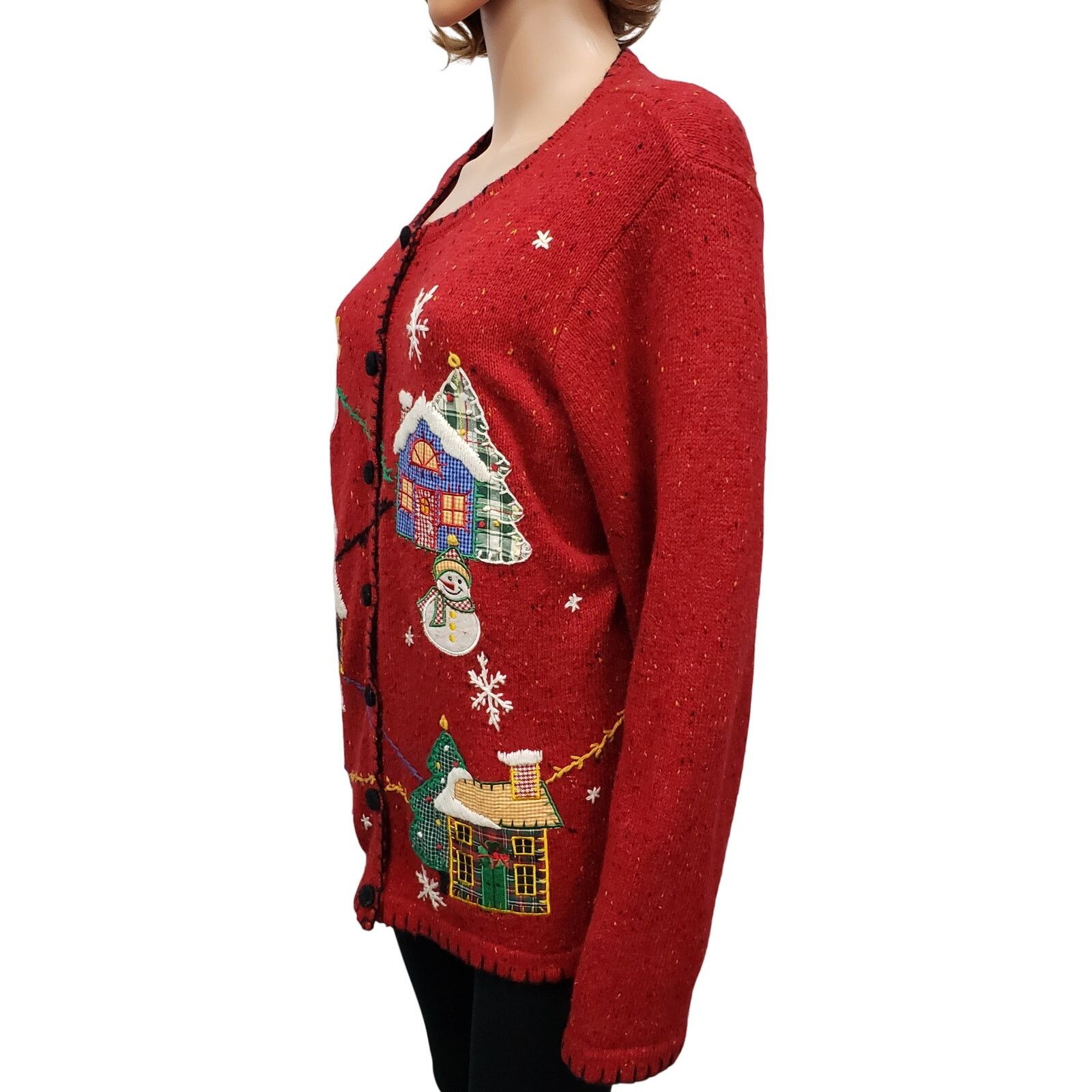 Vintage Victoria Jones Cardigan Sweater 2XL Holiday Ugly Christmas Size XXL / US 16-18 / IT 52-54 - 6 Thumbnail