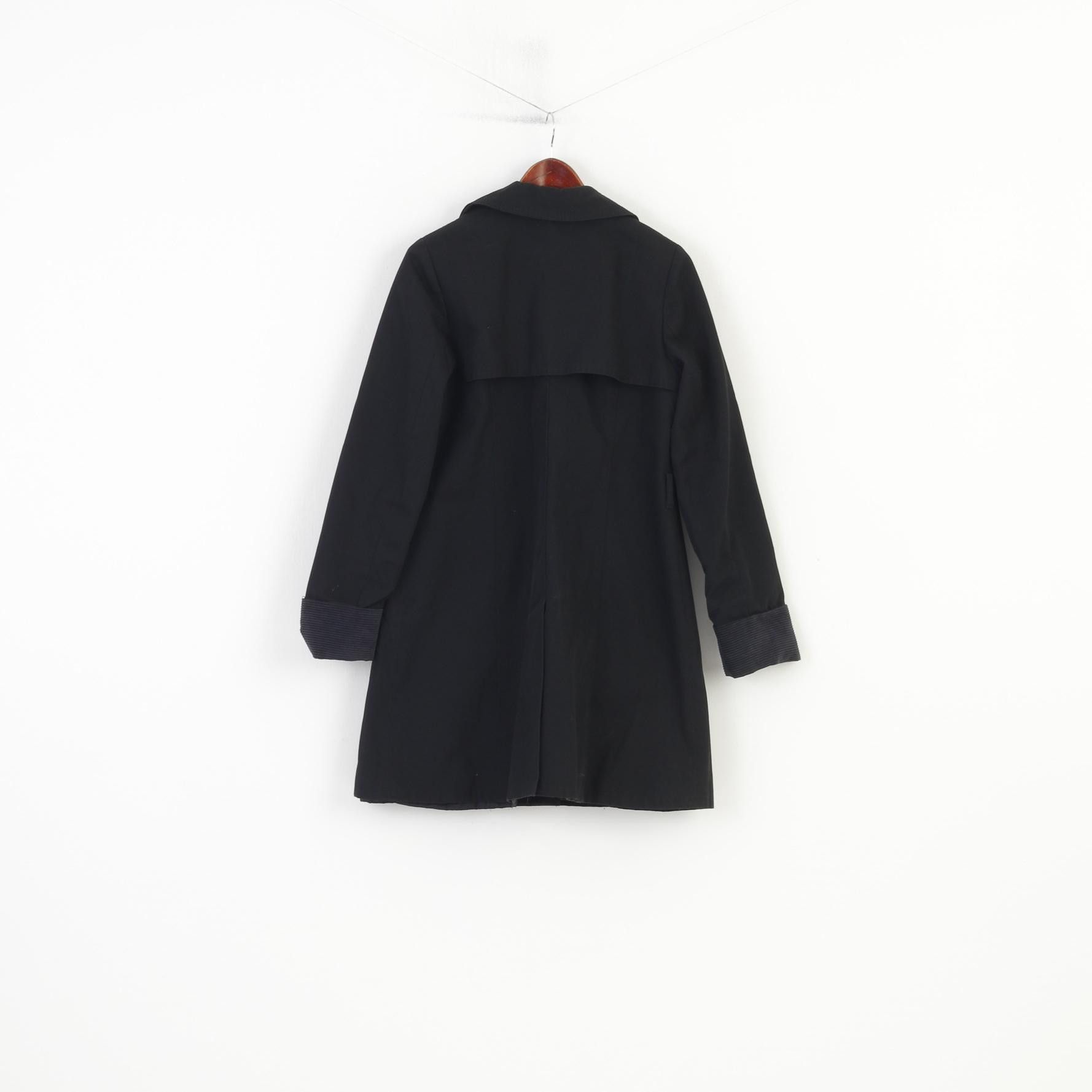 Vintage Fenno-Sport Women 38 M Coat Black Double Breasted 10989 Size XS / US 0-2 / IT 36-38 - 8 Thumbnail