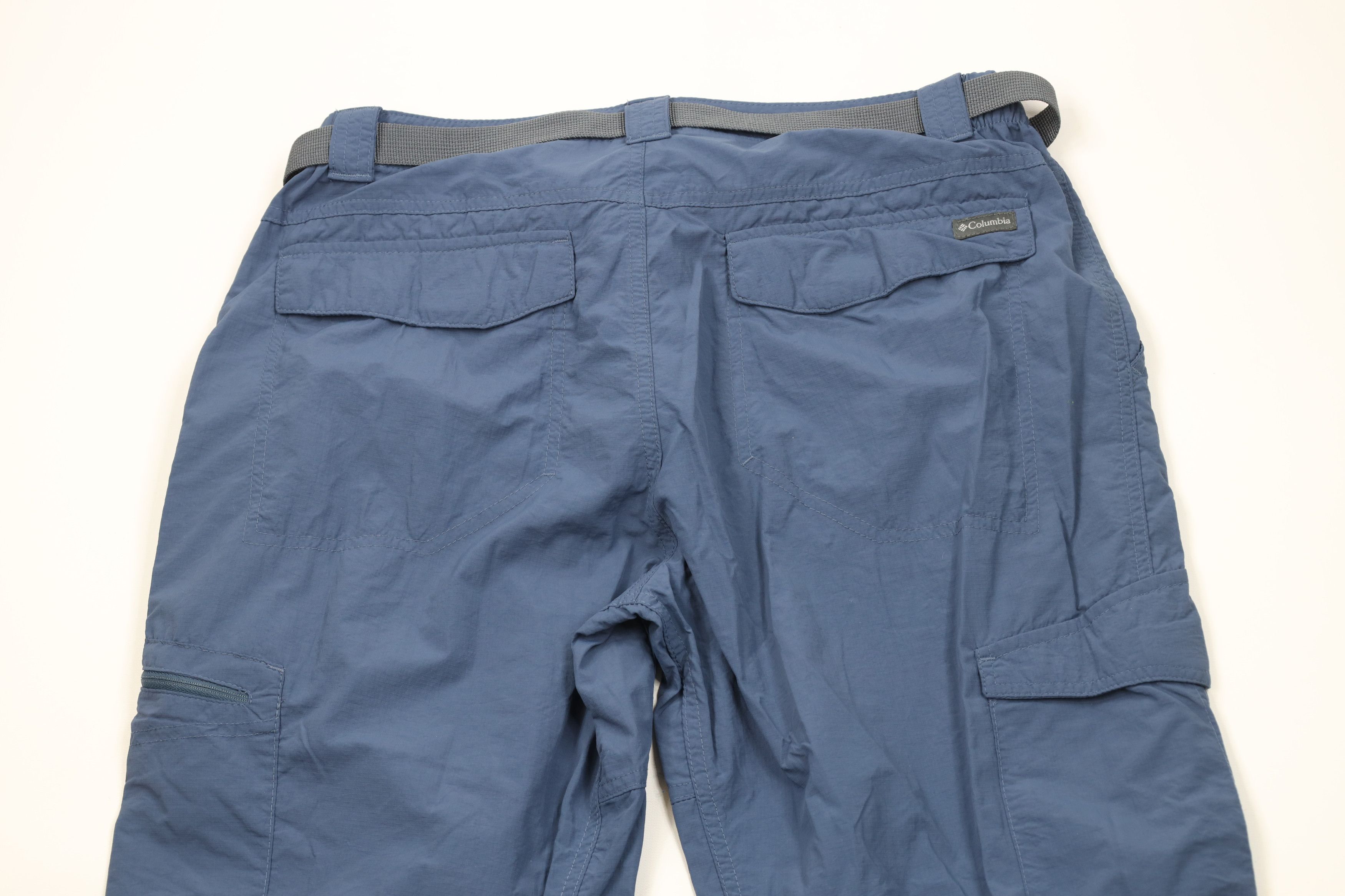 Columbia × Vintage Vintage Y2K Columbia Ripstop Wide Leg Cargo Pants Blue Nylon Size US 34 / EU 50 - 8 Thumbnail