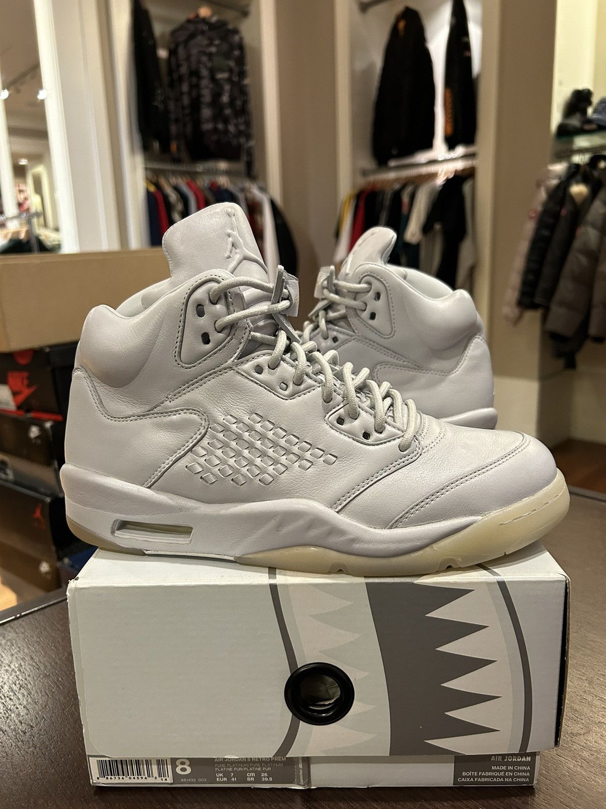 Jordan Brand Jordan 5 Retro Pure Platinum Size US 8 / EU 41 - 2 Thumbnail